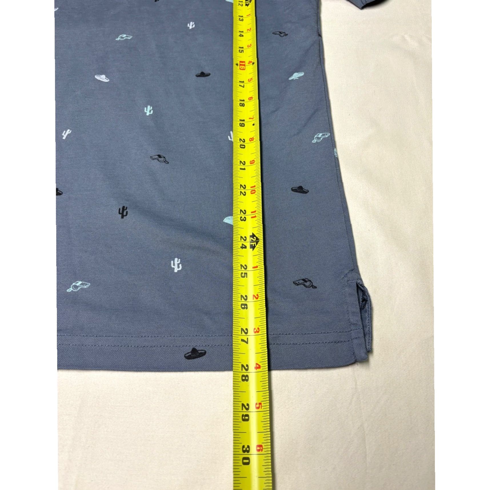 TravisMathew Travis Mathew Polo Shirt Mens S Gray Cactus UFO Print Short Sleeve Golf Size US S / EU 44-46 / 1 - 7 Thumbnail