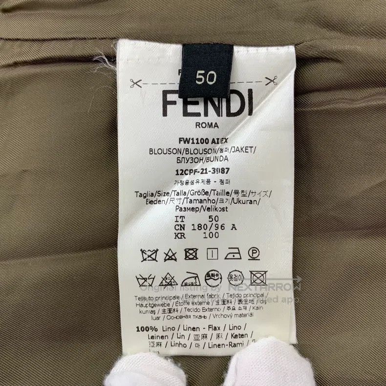 Fendi Fendi Chestnut Linen Lapel Long-Sleeve Windbreaker Jacket Size US M / EU 48-50 / 2 - 6 Thumbnail