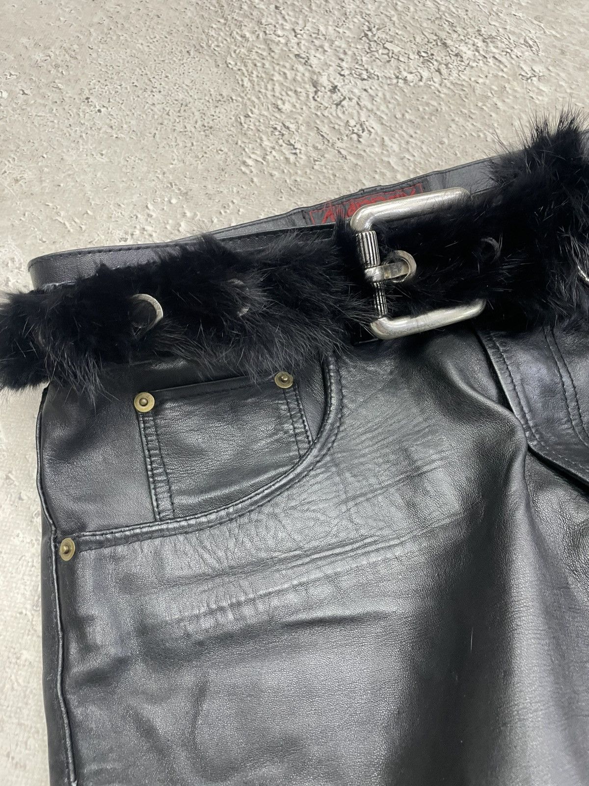 Japanese Brand CRAZY FUR FUZZY FUNKY LEATHER BELT JAPANESE 2000s Y2K Size ONE SIZE - 11 Thumbnail
