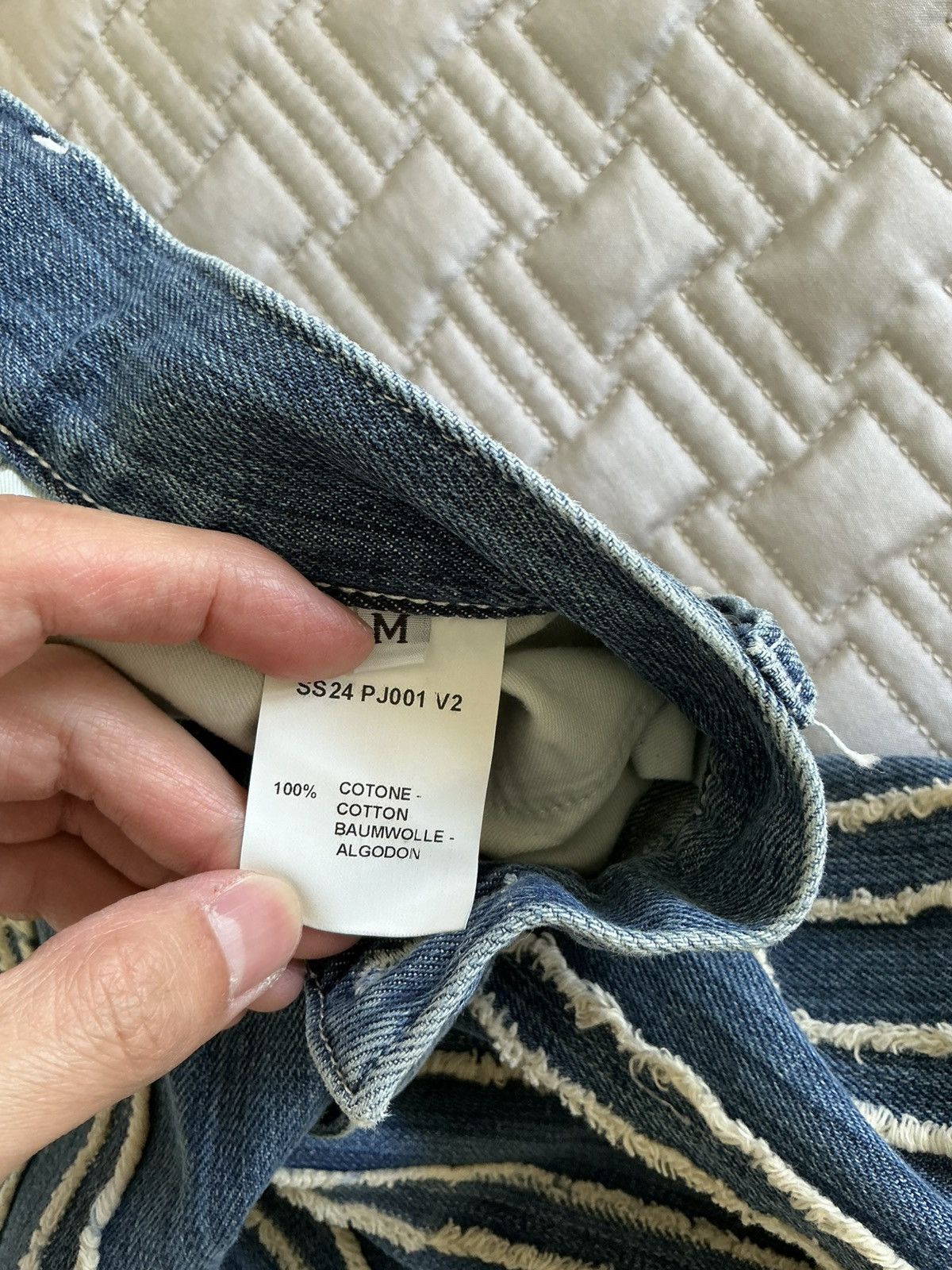 BONSAI BONSAI FRINGES SUPER LOOSE DENIM Blue size M 32 Size US 32 / EU 48 - 4 Thumbnail