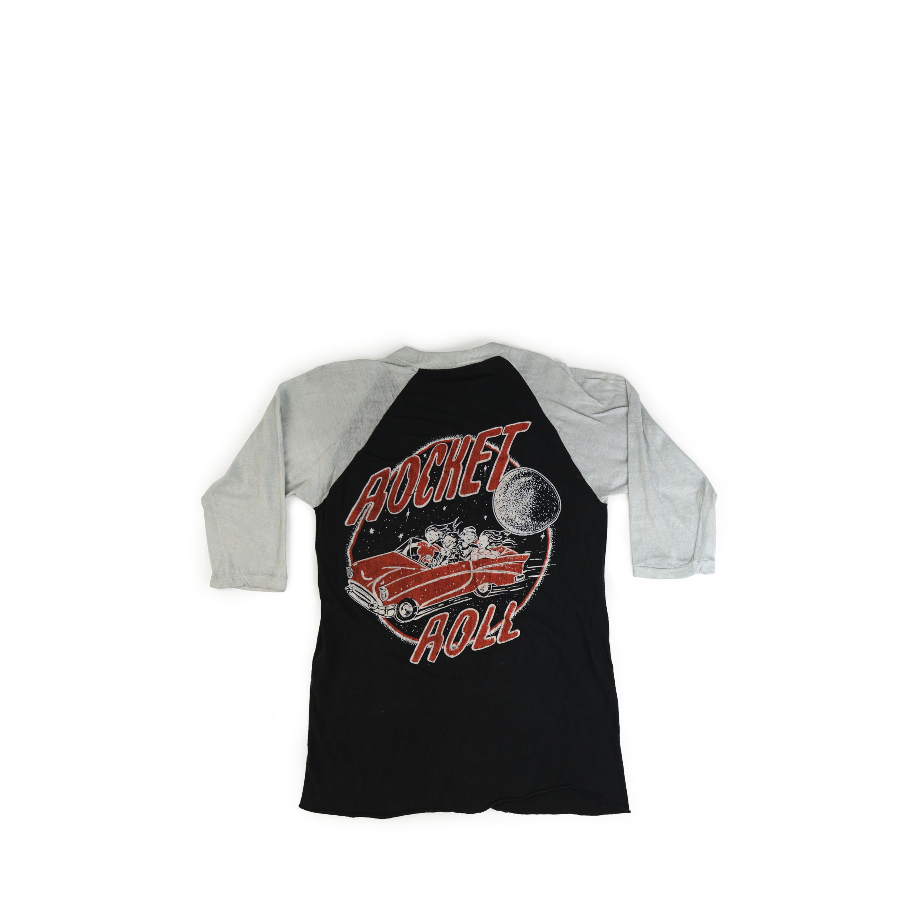 Band Tees × Vintage Vintage 1980's Detroit Rock N Roll Rocket Baseball Tee Shirt Size US M / EU 48-50 / 2 - 2 Thumbnail