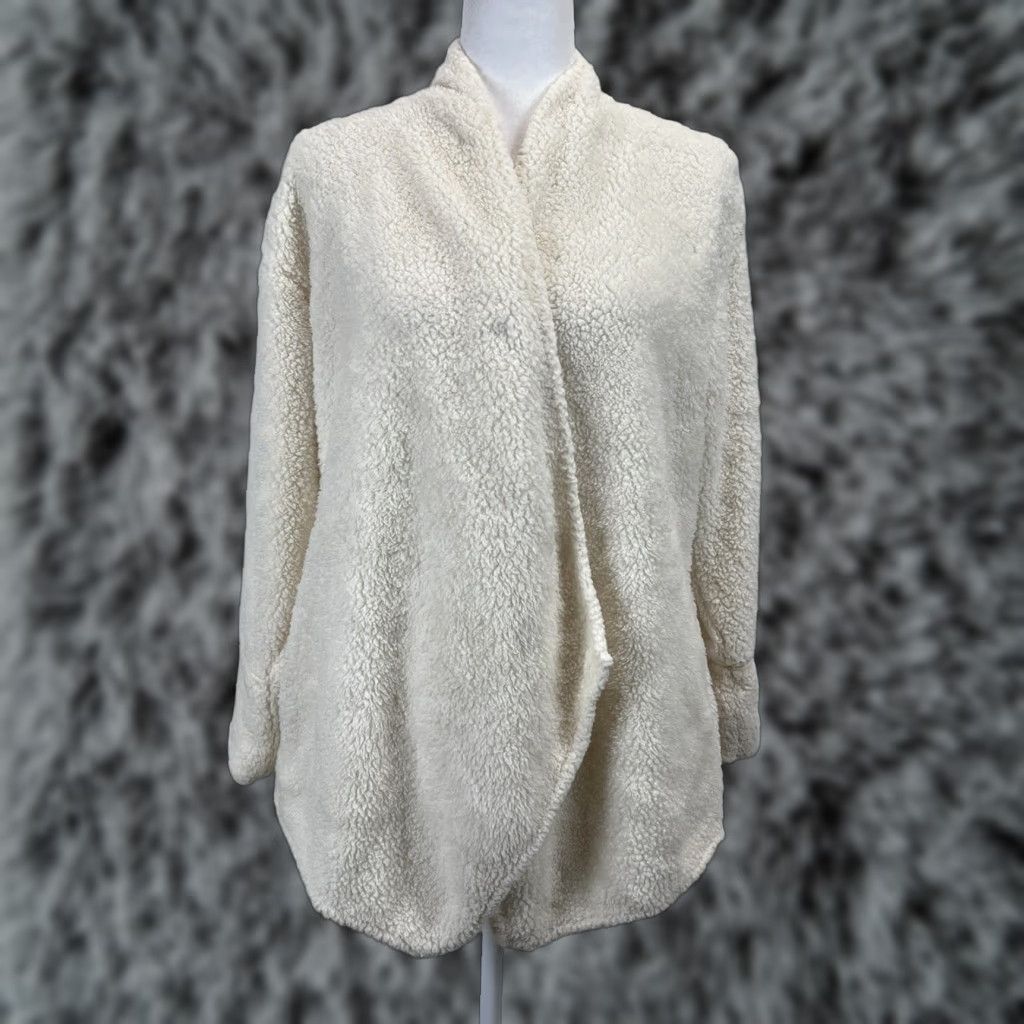 Soft Surroundings Soft Surroundings Cardigan Sz S GUC Single Snap Sherpa Fleece Cozy Up Size S / US 4 / IT 40 - 1 Thumbnail
