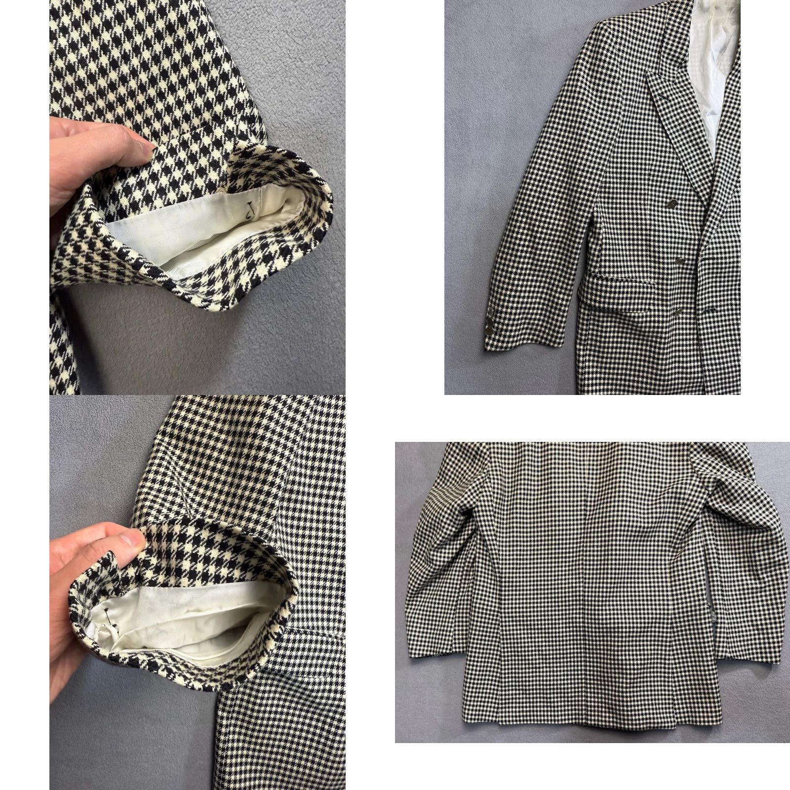 Vintage Scabal London Tweed Wool Blazer Jacket Vintage 42.5in Gray Women Blazer Wool Tweed Vintage 42.5 Womens Size M / US 6-8 / IT 42-44 - 9 Thumbnail