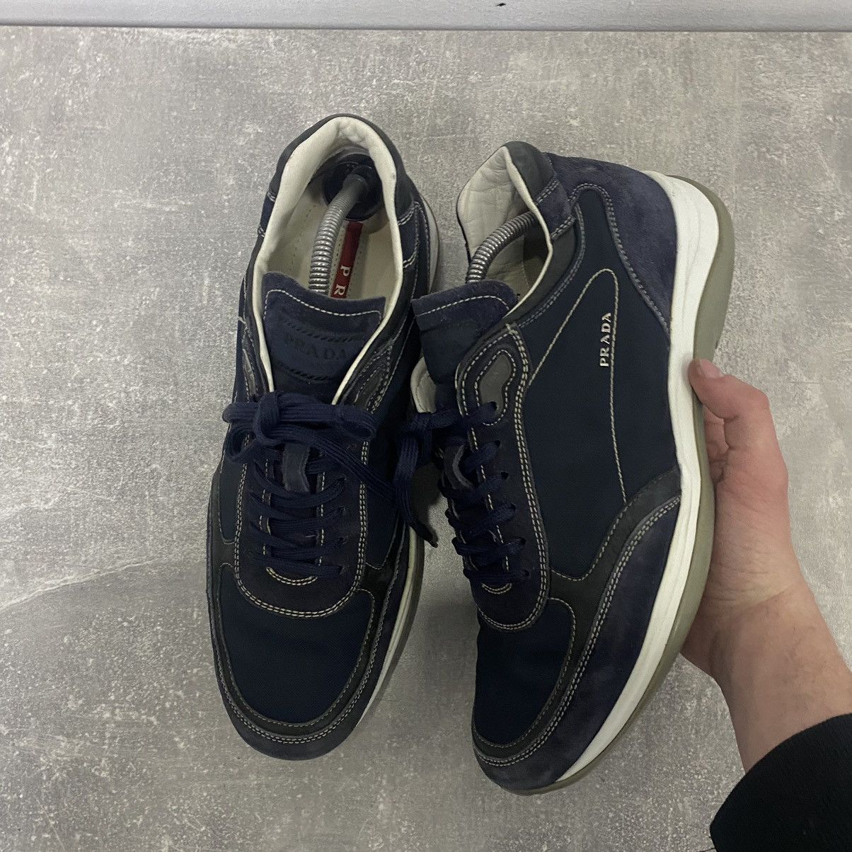 Prada Prada Suede Sneakers Low Top Size US 9.5 / EU 42-43 - 2 Thumbnail