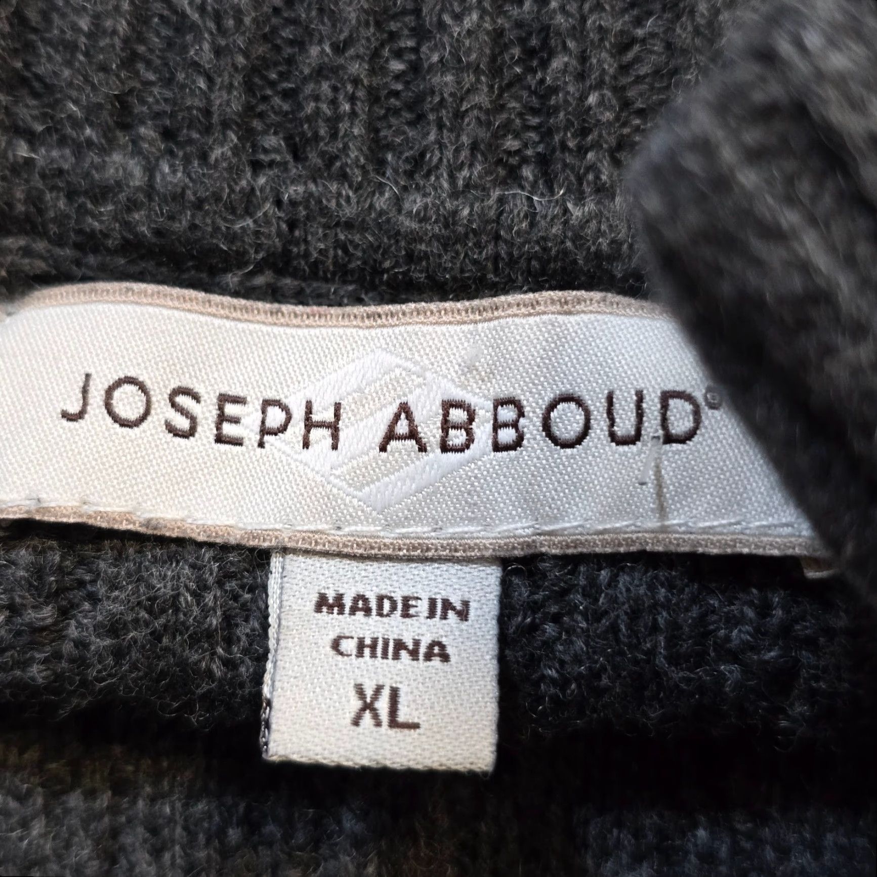 Joseph Abboud Joseph Abboud Sweater Mens XL Gray Cashmere Blend Textured High Neck 1/4 Zip Casual Pullover Knit Regular Men’s Size US XL / EU 56 / 4 - 4 Thumbnail