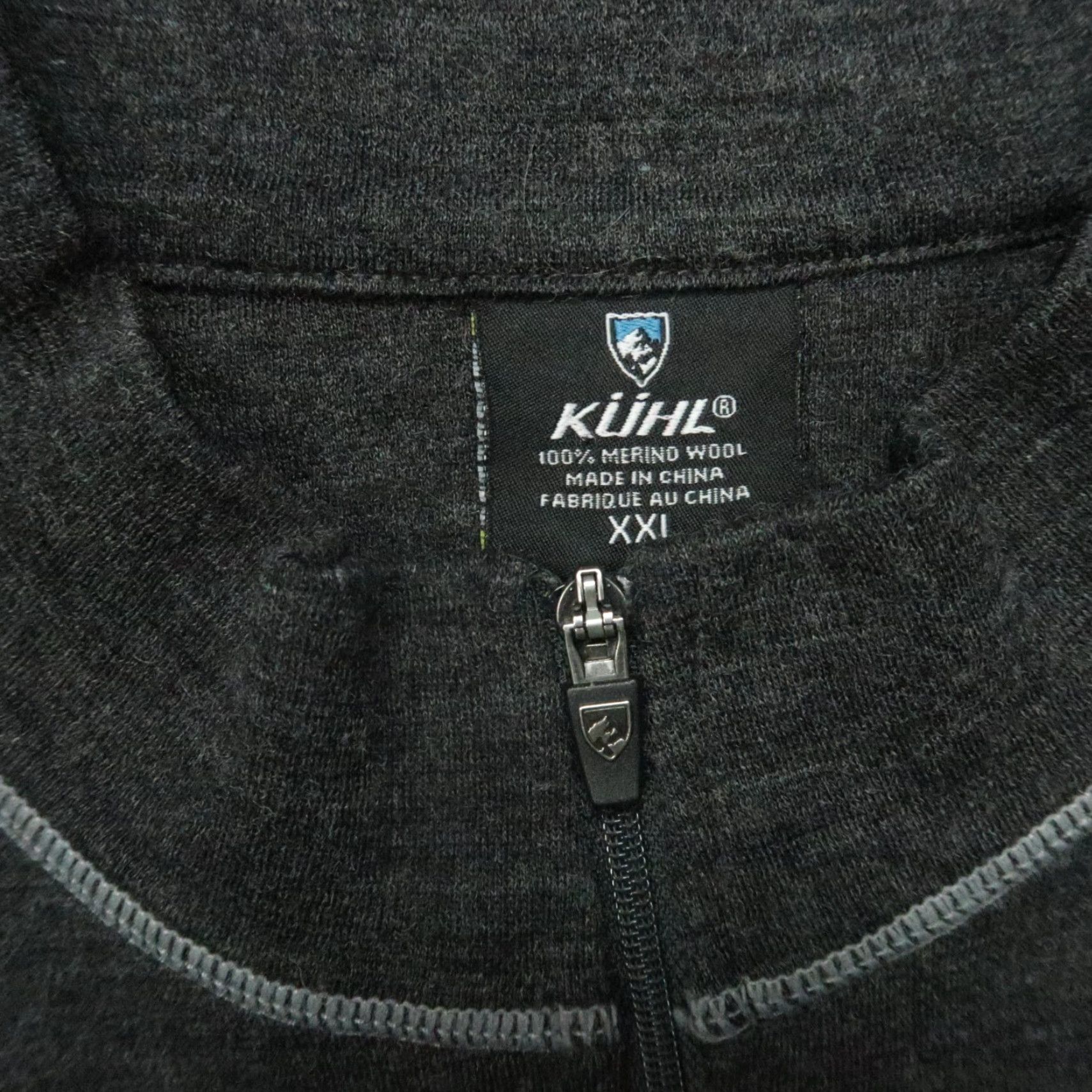 Vintage Kuhl Sweater Men XL Gray Team Merino Wool Quarter Zip Jumper Pullover Size US XL / EU 56 / 4 - 3 Thumbnail