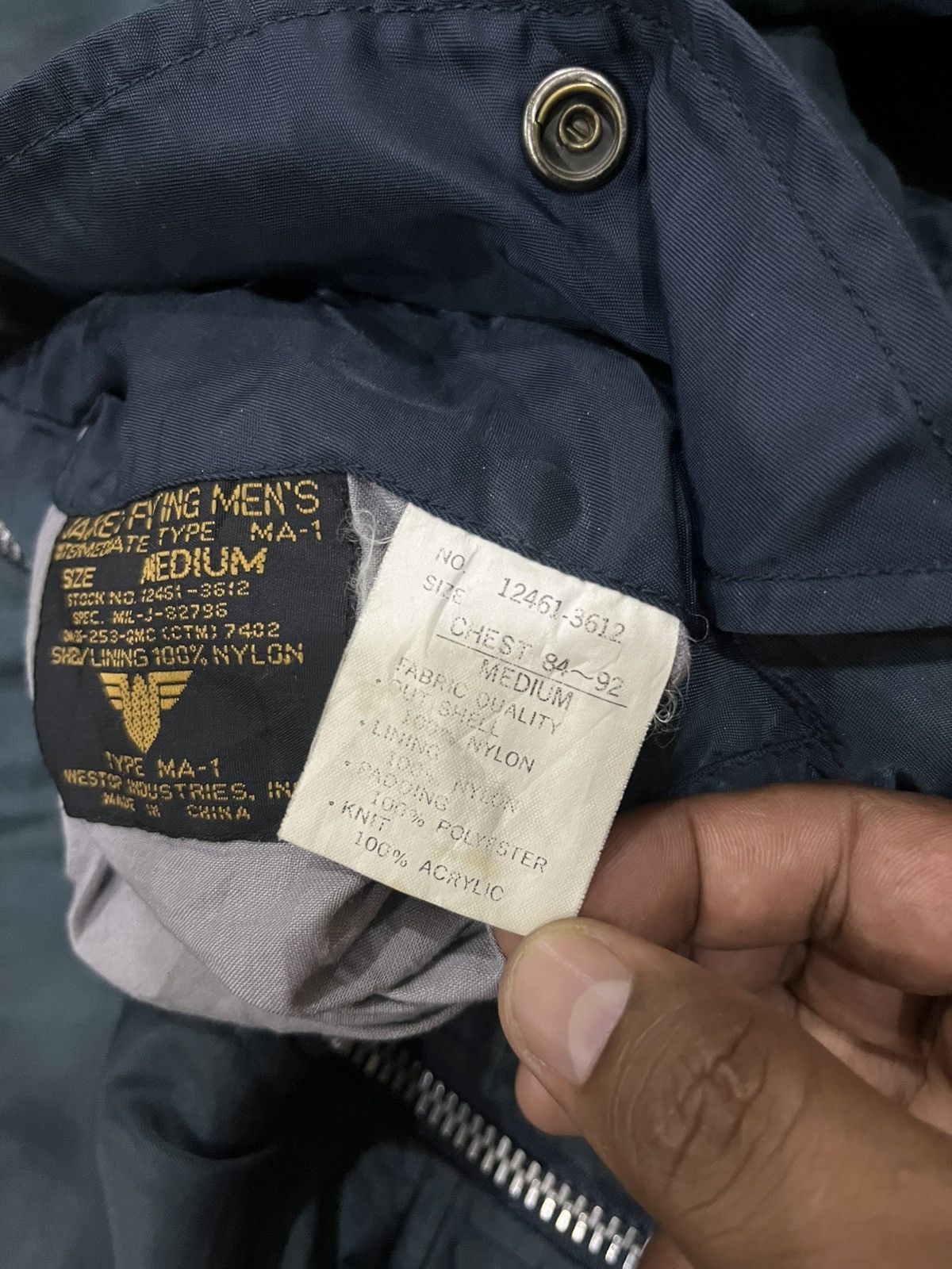 Alpha Industries vintage MA-1 ALPHA INDUSTRIES BOMBERS JAKET Size US M / EU 48-50 / 2 - 7 Thumbnail