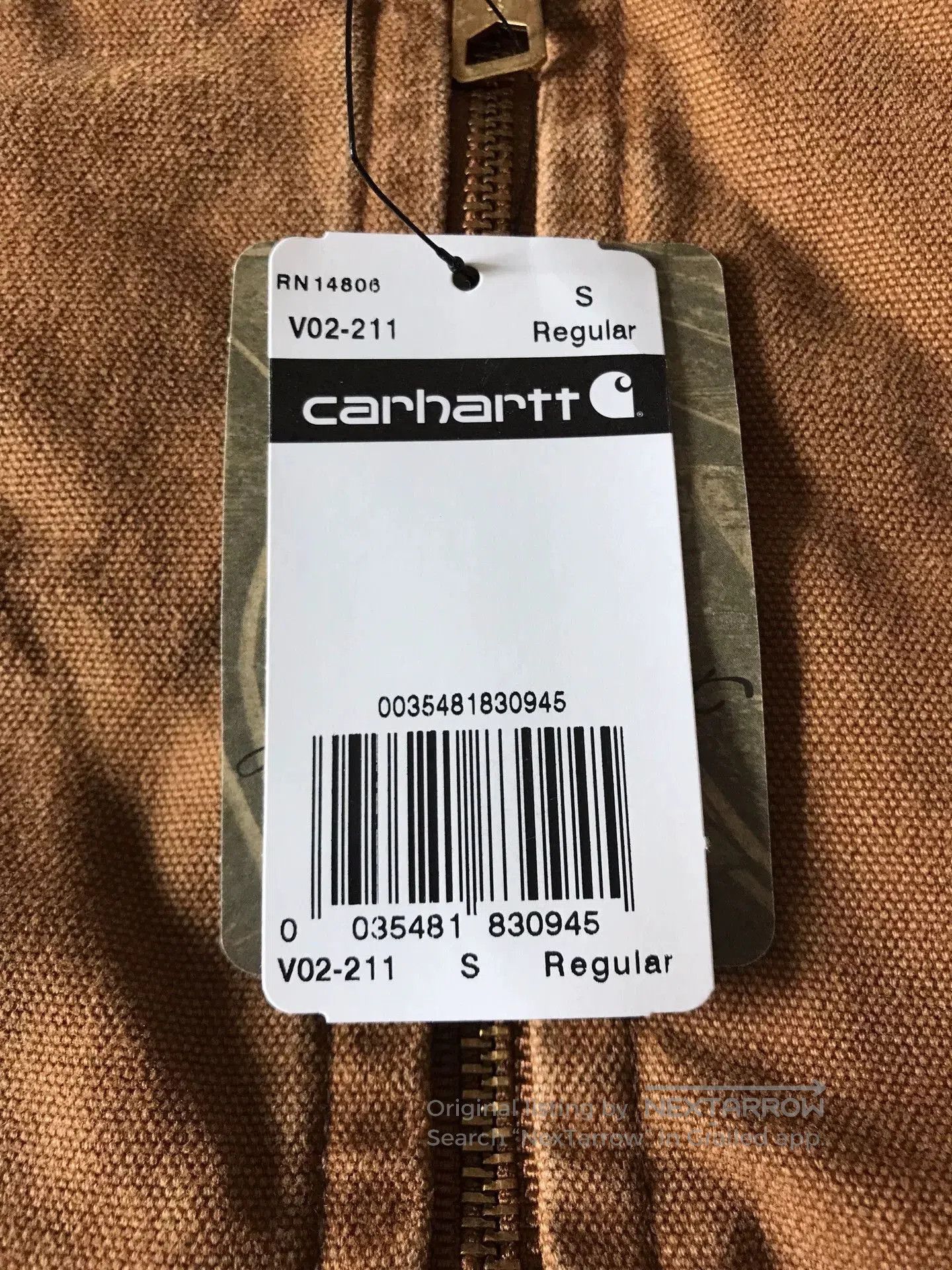 Carhartt Carhartt V02 Classic Brown Work Vest. Size US S / EU 44-46 / 1 - 8 Thumbnail