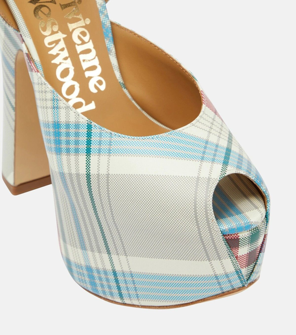 Vivienne Westwood o1f1d3z0426 Vargas Checked Platform Pumps in White/Multi Size US 6 / IT 36 - 6 Thumbnail