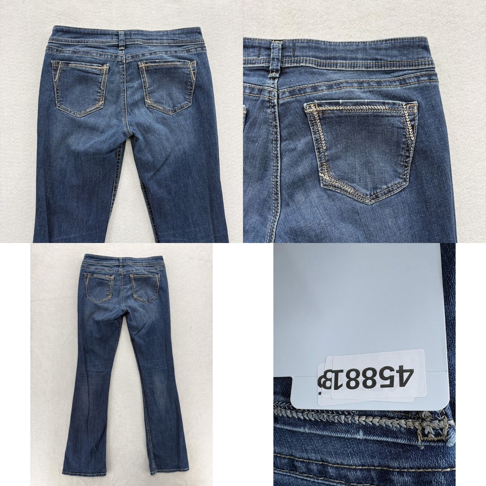Silver Jeans Co. Silver Jeans Elyse Slim Boot Womens 28x33 Blue Denim Stretch Bootcut Distressed Pockets Y2K Vintage: No (if not vintage) Size 28" / US 6 / IT 42 - 9 Thumbnail