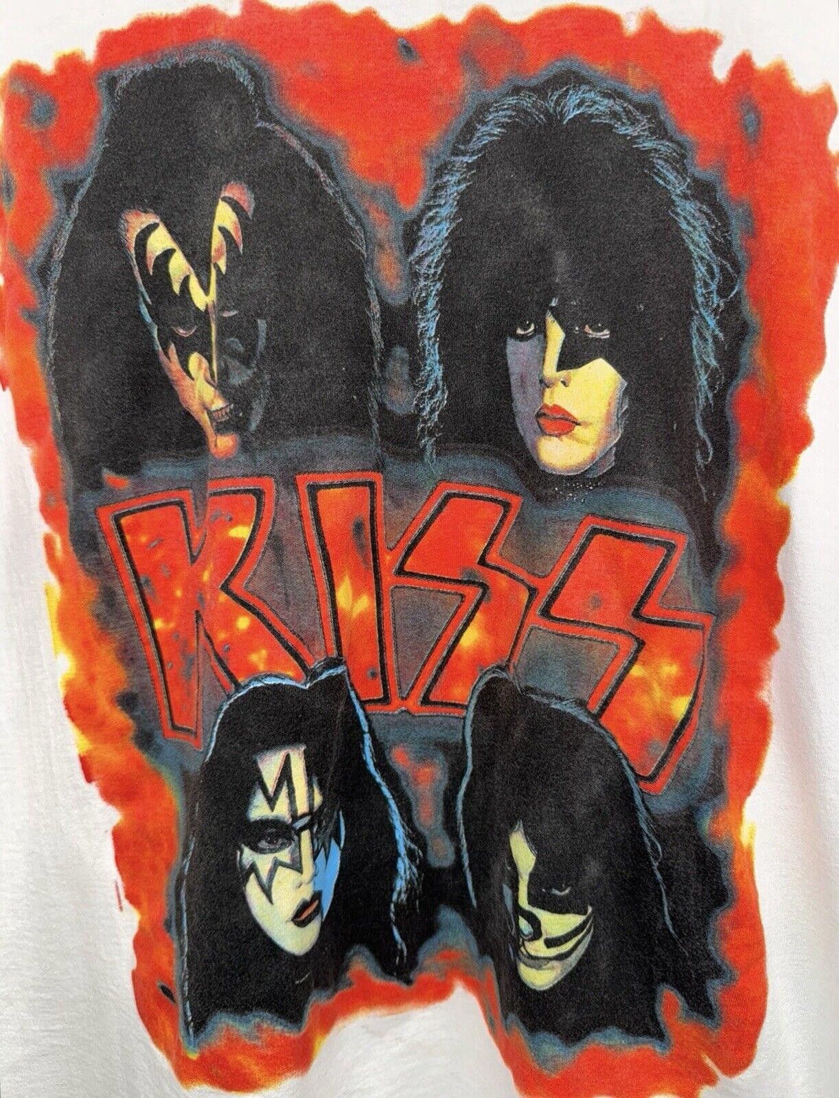 Designer Vintage Kiss Double Sided 1996 Tour White Rock Band Shirt XL Size US XL / EU 56 / 4 - 2 Thumbnail