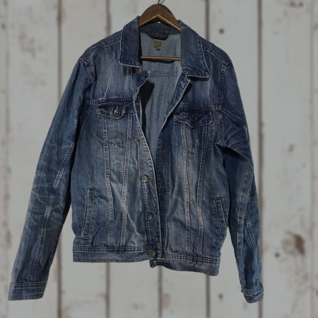 Denime VINTAGE True Craft Denim Jacket Women XXL Blue 90s Grunge Hip Hop Casual Fall Winter Size XXL / US 16-18 / IT 52-54 - 1 Thumbnail