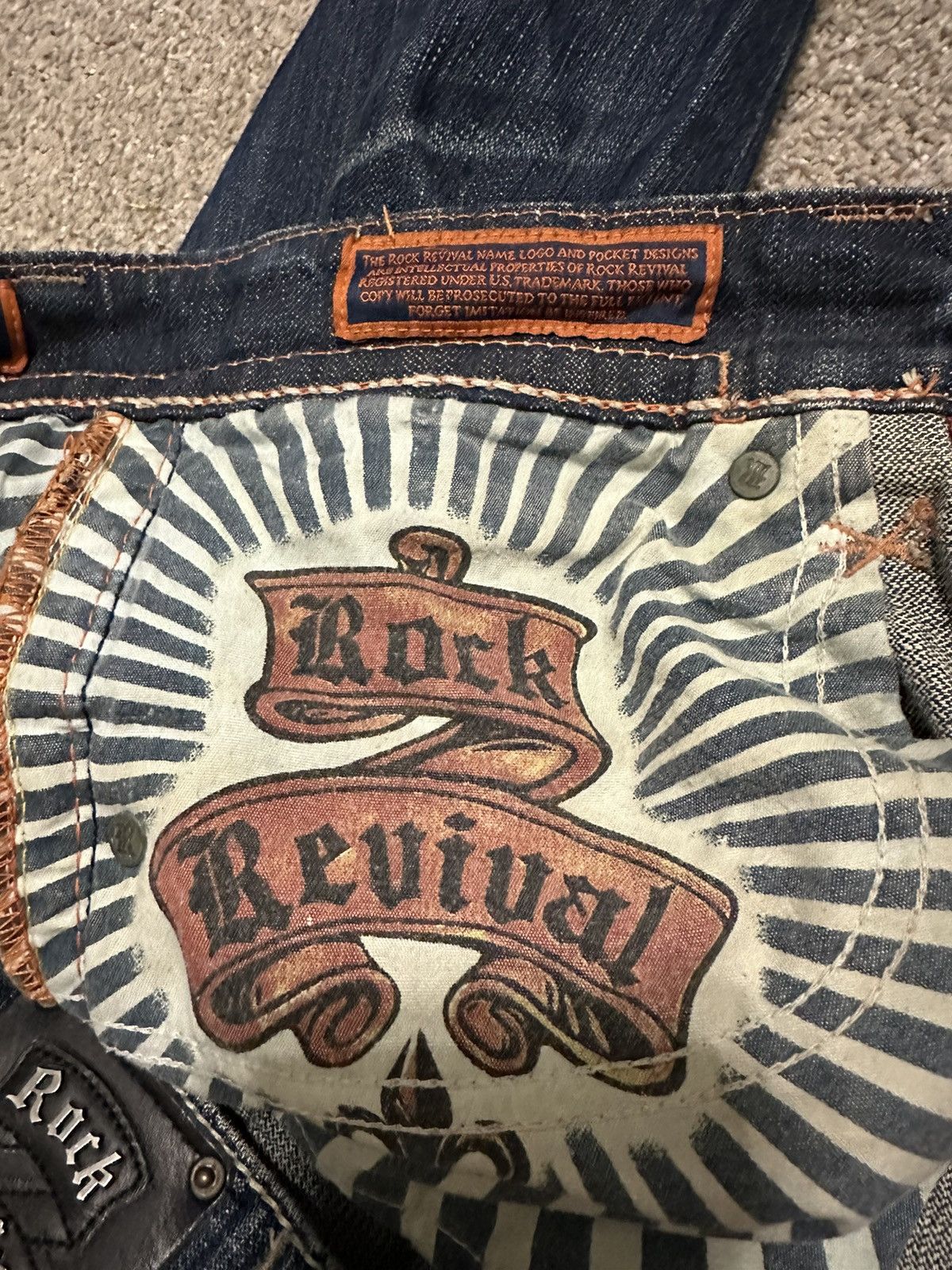 Ed Hardy True Religion Style Y2K Rock Revival Jeans Size US 31 - 3 Thumbnail