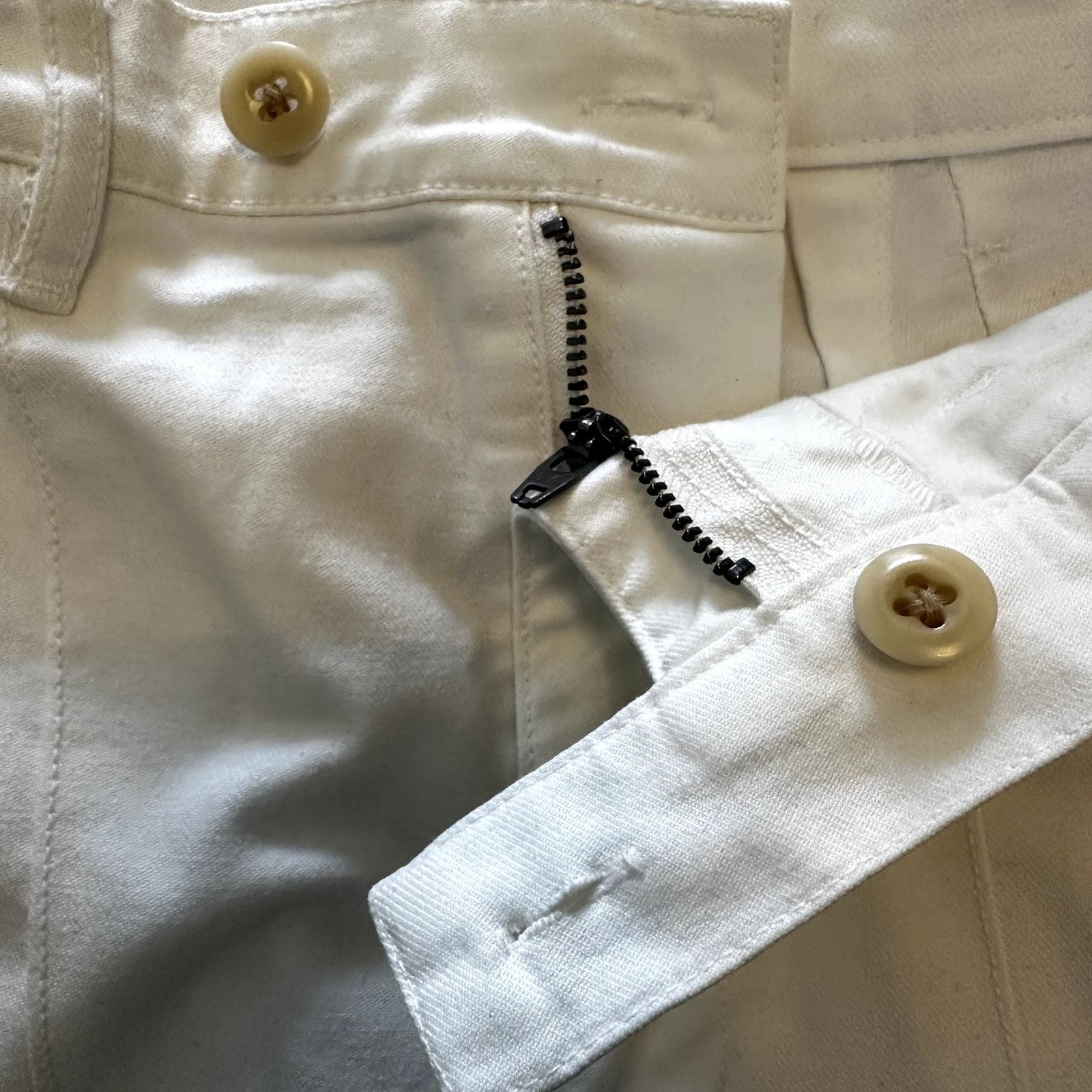 Alex Mill Alex Mill Trouser High Rise Straight Twill Pockets White 4 Size 27" / US 4 / IT 40 - 3 Thumbnail