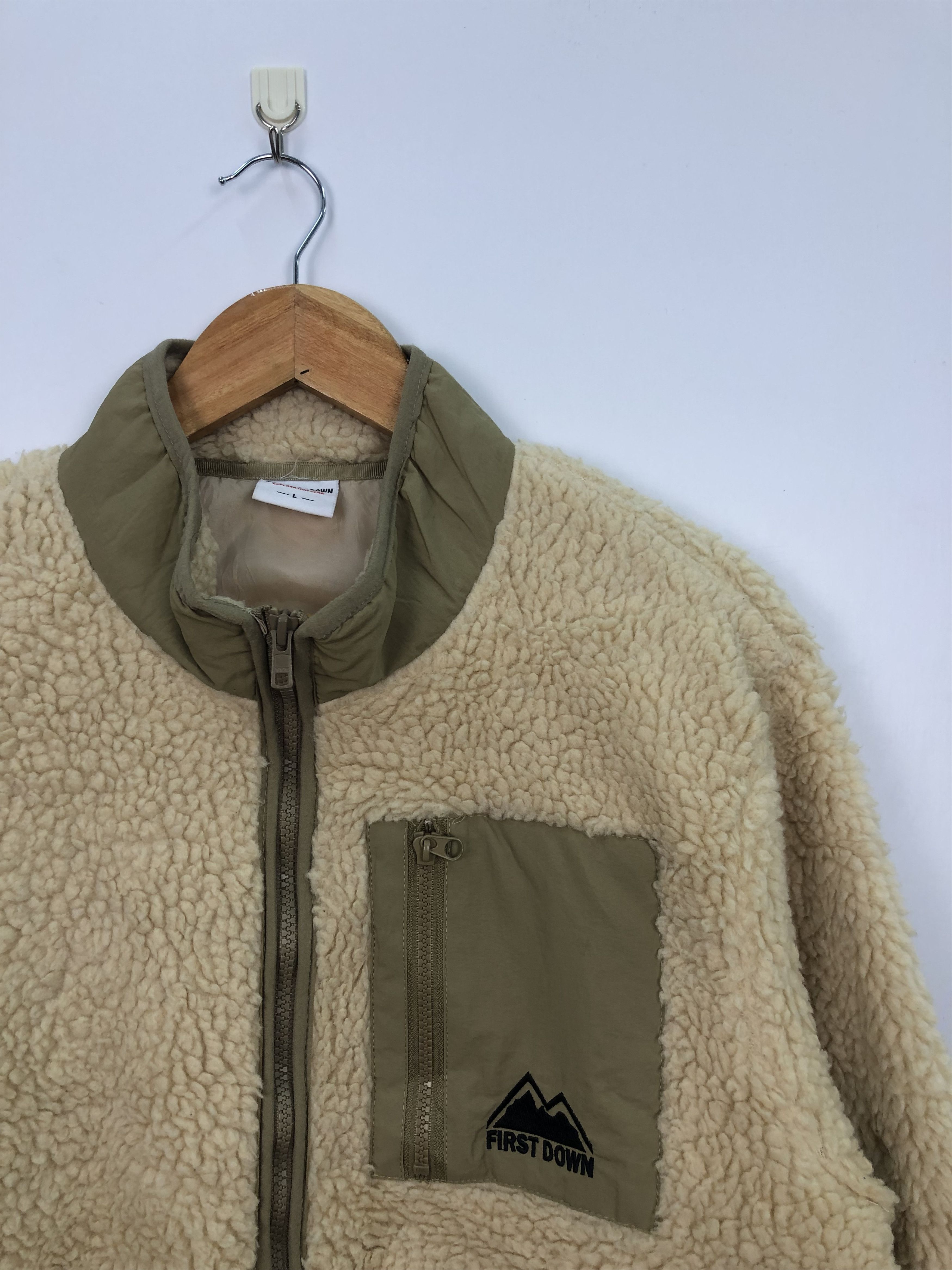 Vintage Vintage First Down Fleece Jacket J0232 Size US L / EU 52-54 / 3 - 7 Thumbnail