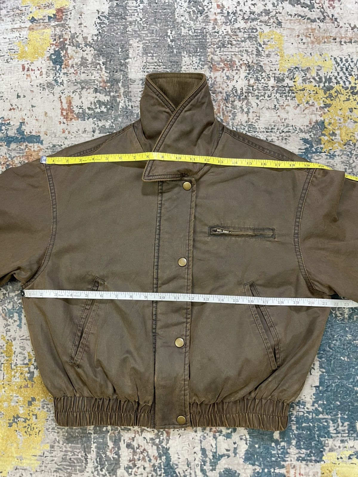Zara ZARA Corduroy Collar Waxed Bomber Jacket Size XS / US 0-2 / IT 36-38 - 10 Thumbnail