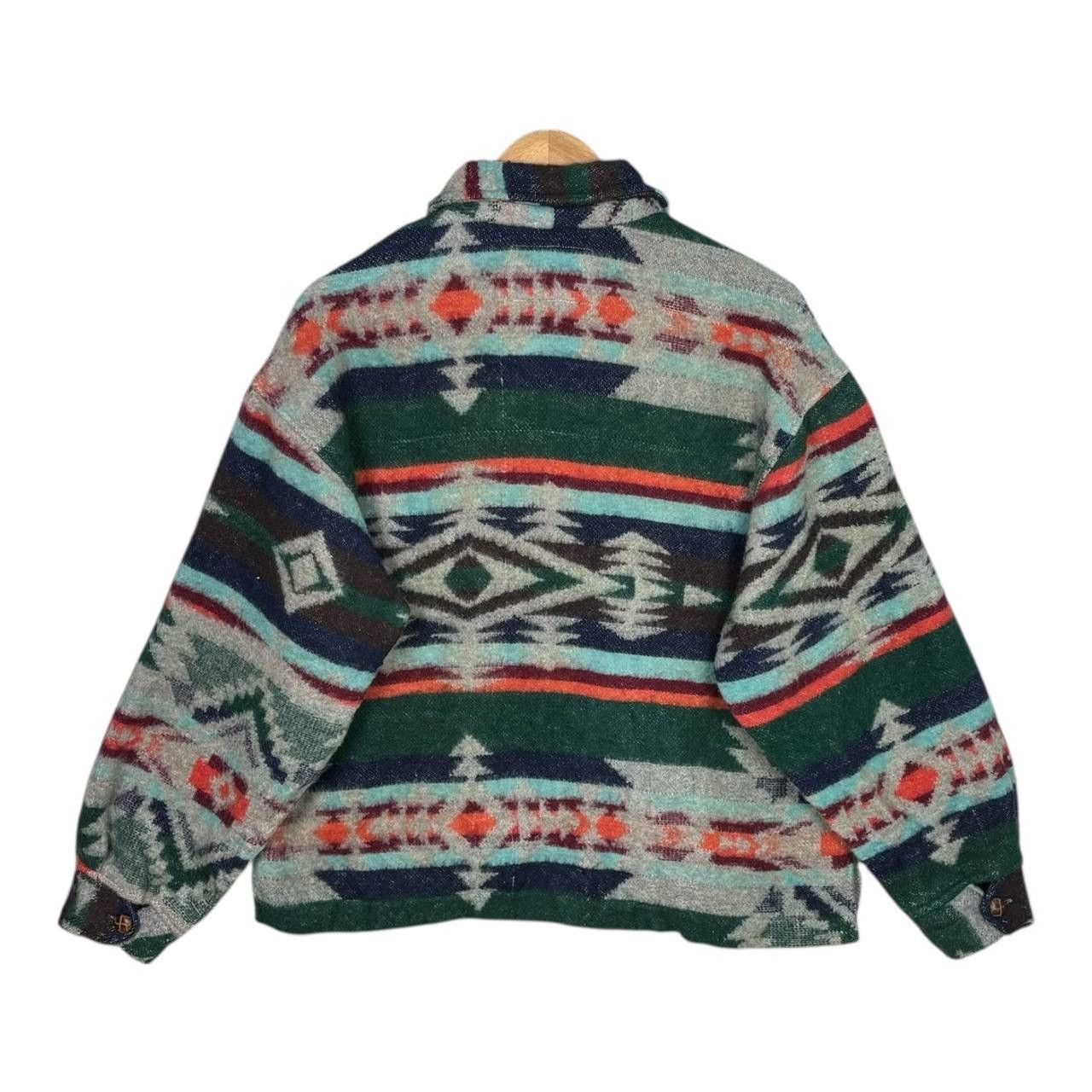Native Vtg 90s Drastic Trad Aztec Southwestern Zip Fleece Jacket M Size US M / EU 48-50 / 2 - 2 Thumbnail