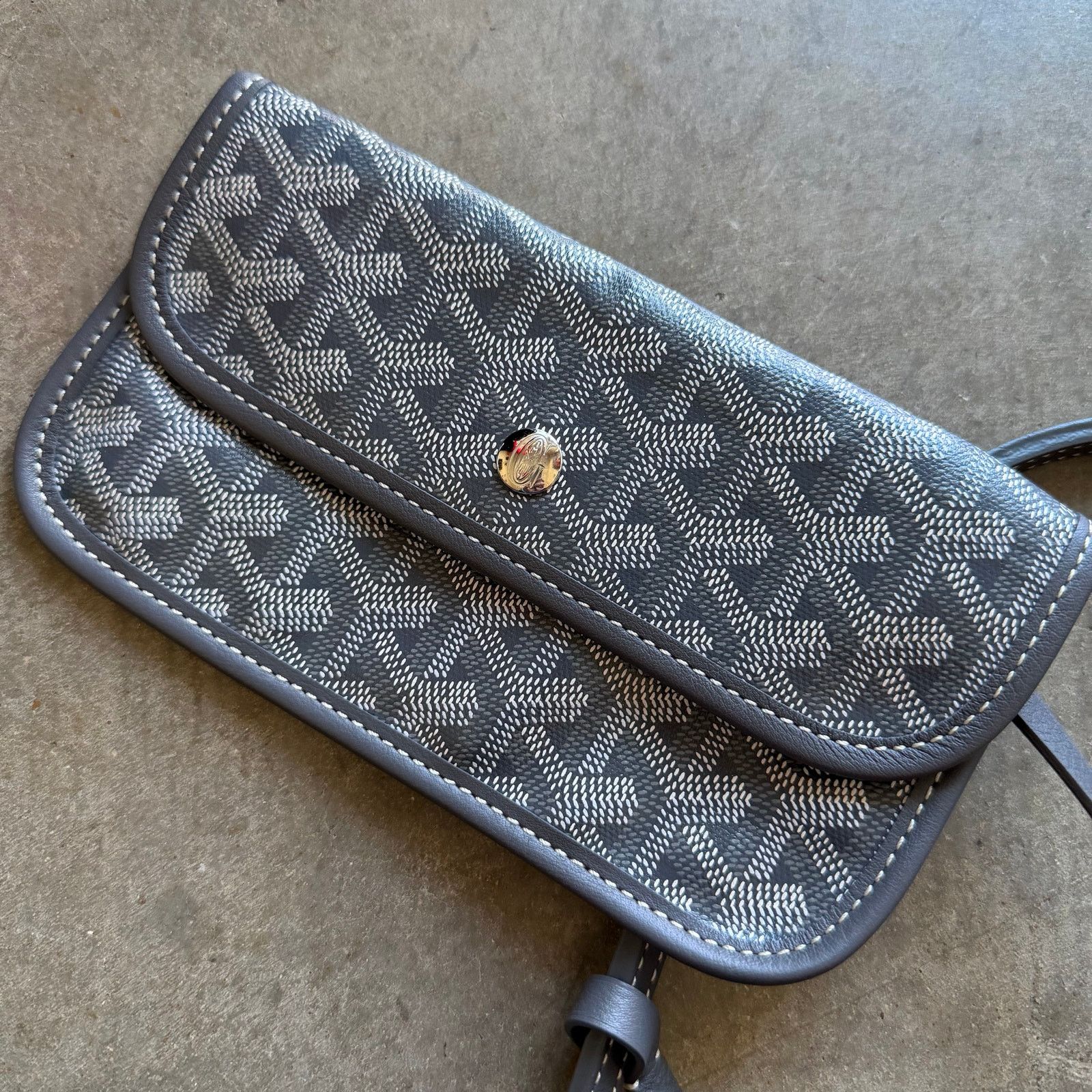 Goyard Goyard Anjou GM Calfskin And Canvas Tote Bag Size ONE SIZE - 7 Thumbnail