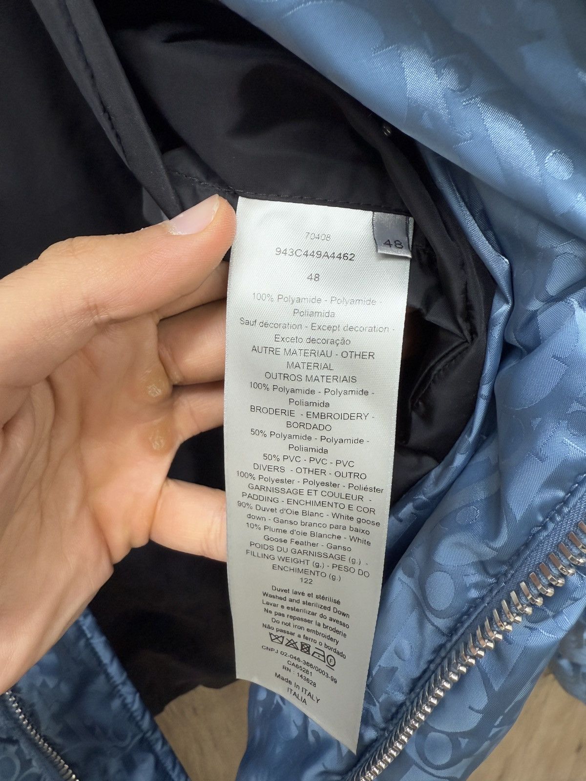 Dior Christian Dior Baby Blue Puffer Jacket Size US M / EU 48-50 / 2 - 9 Thumbnail
