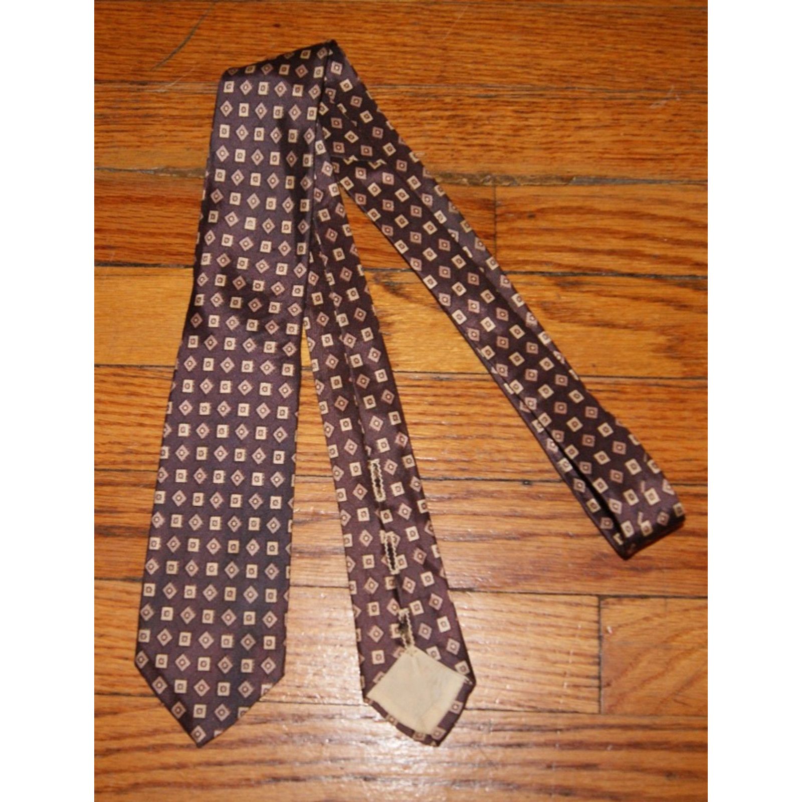Vintage vtg 50s 60s Smoothie Button Down Skinny Tie Repp Necktie Size ONE SIZE - 1 Thumbnail