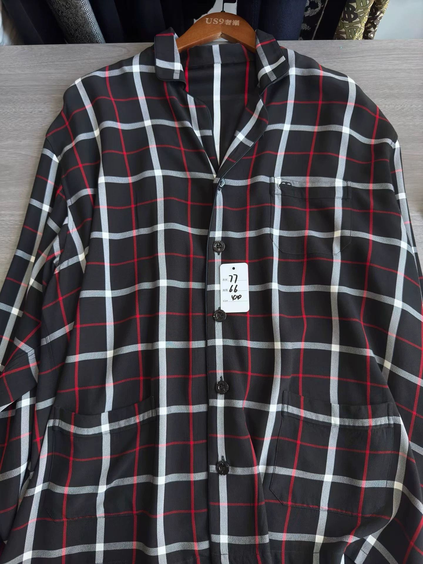 Balenciaga Balenclaga double-b plaid long-sleeved shirt Size US S / EU 44-46 / 1 - 2 Thumbnail