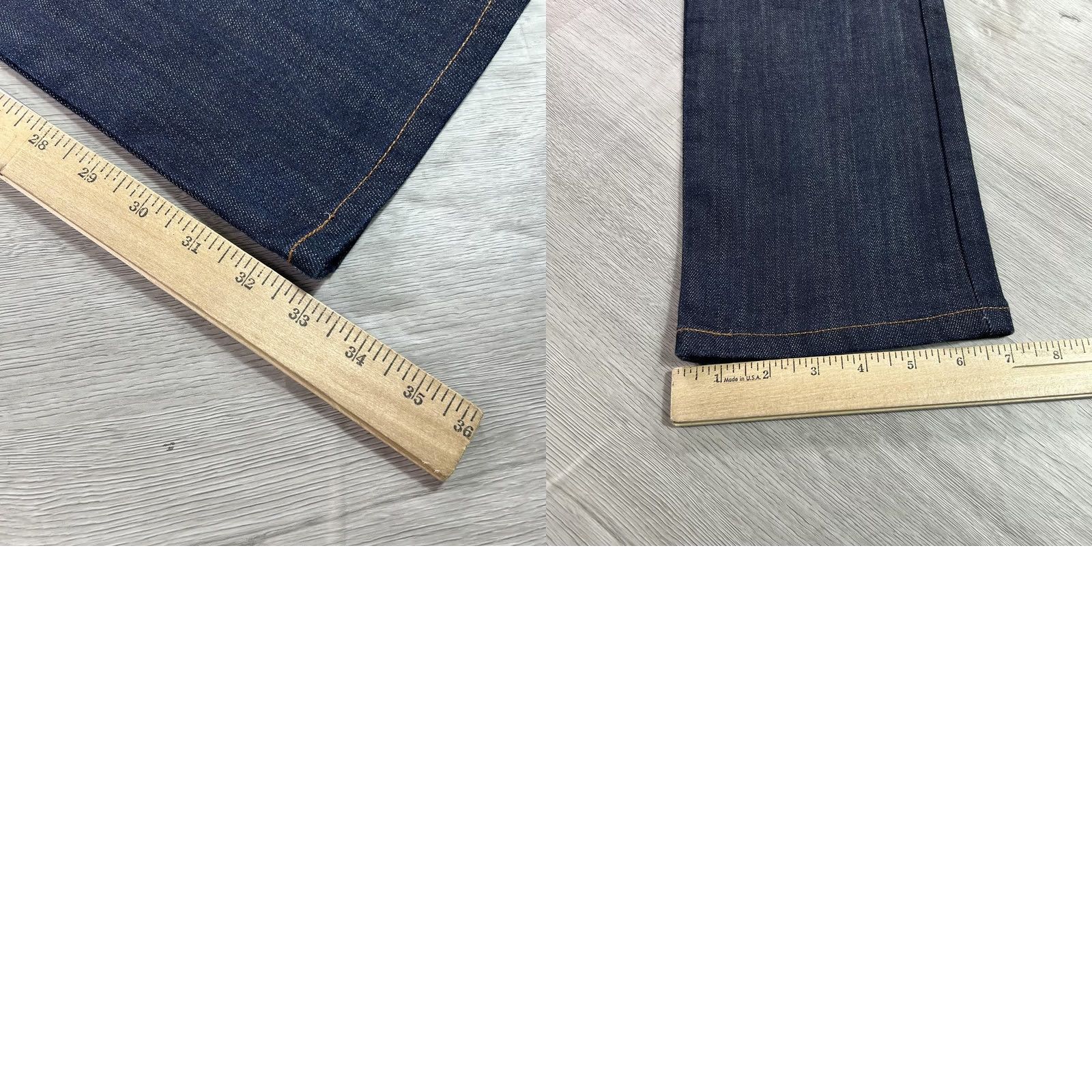 Vintage Naked & Famous Jeans Mens 32x33 Blue Indigo Power Stretch SkinnyGuy Denim Slim Straight Pants Jeans Size US 32 / EU 48 - 9 Thumbnail