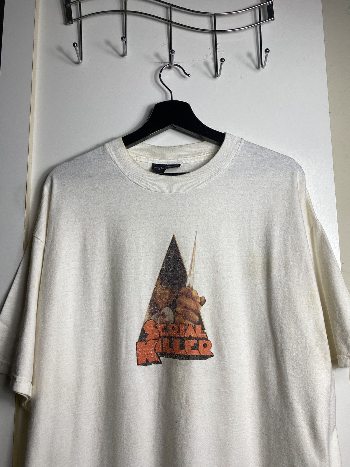 image of Movie x Vintage Serial Killer Clockwork Orange Tee in White, Men's (Size XL)