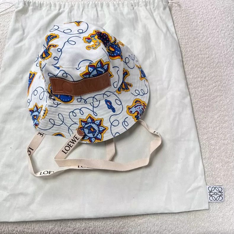 Loewe loewe Leather tag letter graffiti bucket hat 2505-Nextarrow Size ONE SIZE - 1 Thumbnail