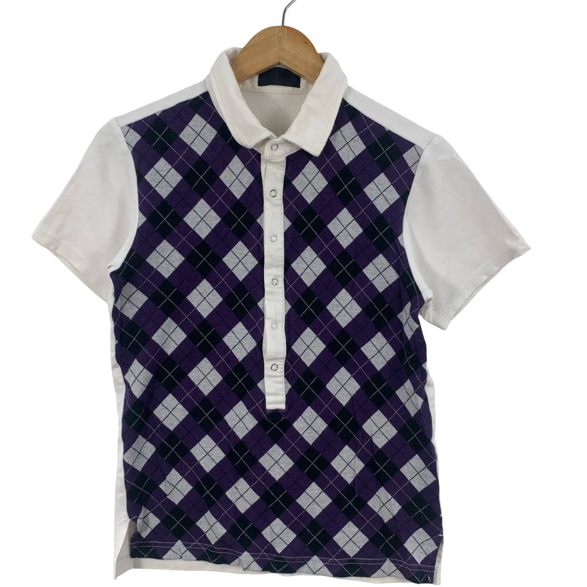 Other ATELIER SAB MEN A.S.M Japanese Designer Argyle Pattern Polo Size US XS / EU 42 / 0 - 5 Thumbnail