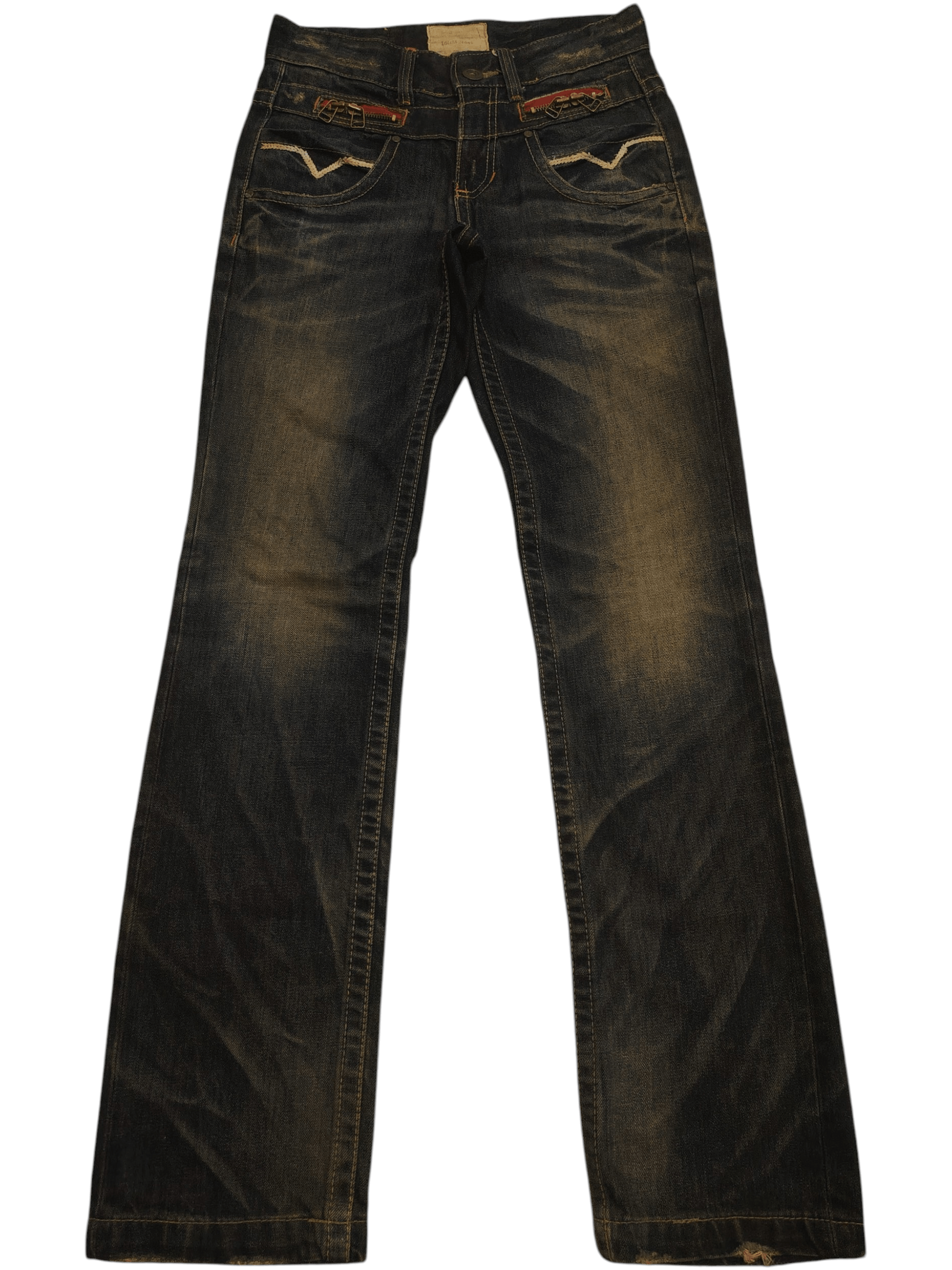 If Six Was Nine Rare!!! JAPANESE Lolita Jeans Distressed Jeans Size US 30 / EU 46 - 2 Thumbnail
