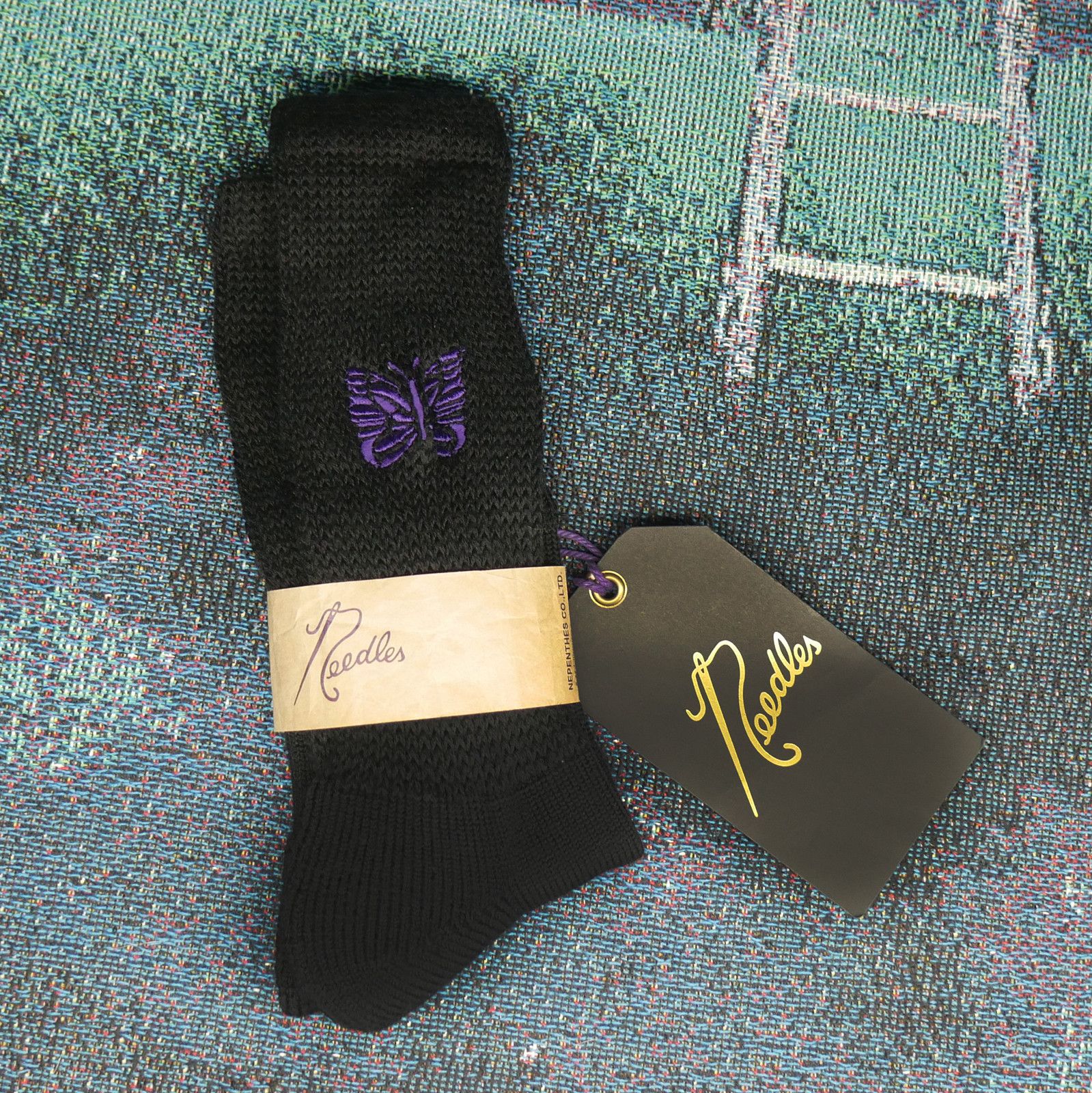 Needles Needles Pile Socks Butterfly Logo Size Small Size ONE SIZE - 1 Thumbnail