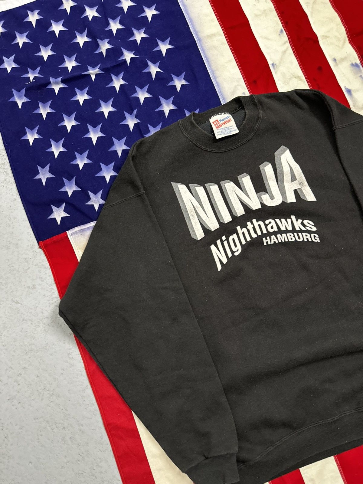 Band Tees Vintage Hamburg Hinja Nighthawks 90s sweatshirt Size US XL / EU 56 / 4 - 4 Thumbnail