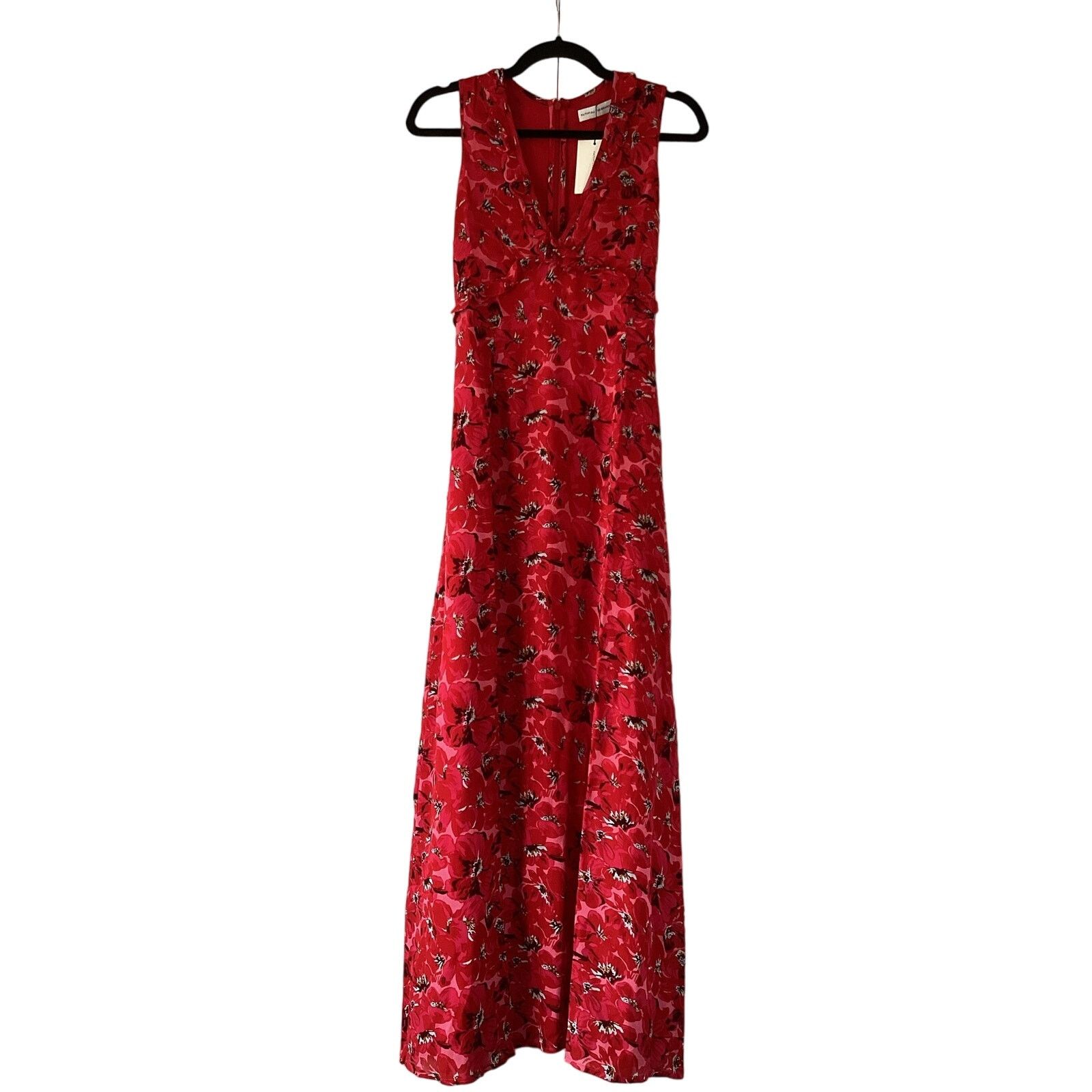 FAITHFULL NWT Faithfull The Brand Floral Maxi Dress Pink & Red Sz 8 Size M / US 6-8 / IT 42-44 - 4 Thumbnail