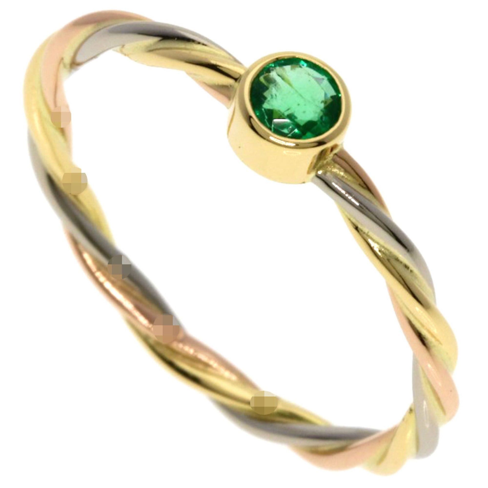 Cartier Cartier Twist Emerald Ring #51, 18K Yellow Gold/18K White Pink Gold, Women's. Size ONE SIZE - 1 Thumbnail