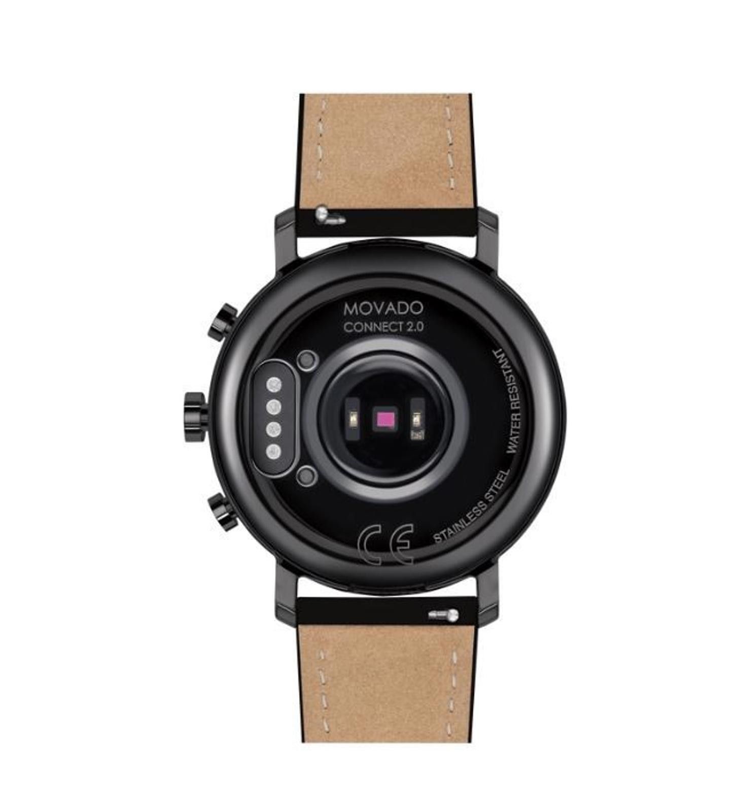 Movado Movado Connect 2.0 42mmBlackDigital Smartwatch Leather Size ONE SIZE - 3 Thumbnail