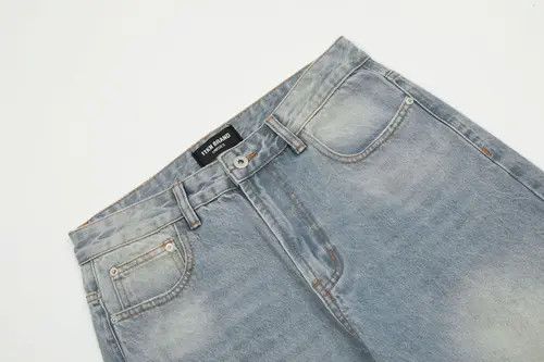 VIBE American retro distressed light blue straight cleanfit jeans Size US 32 / EU 48 - 3 Thumbnail