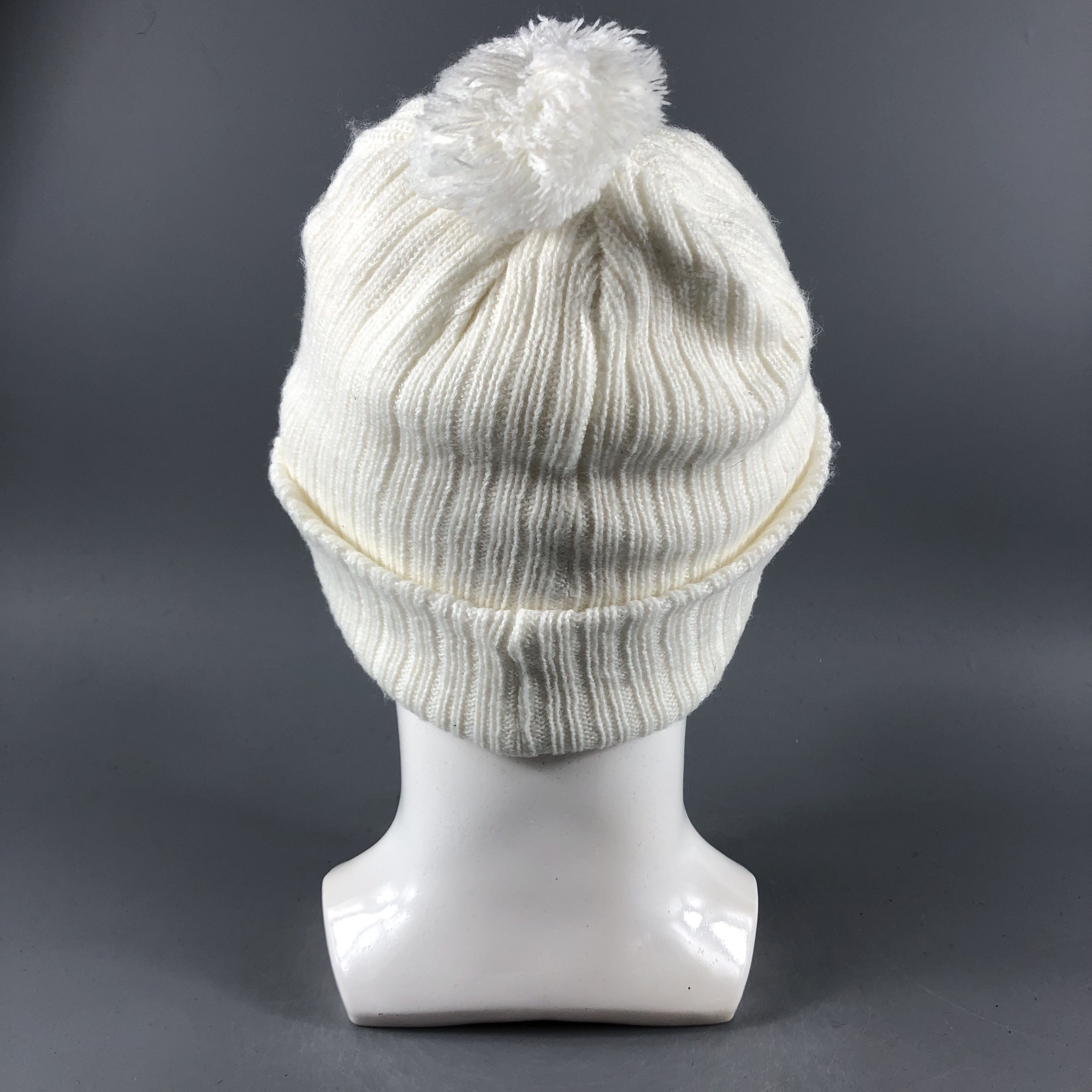 Japanese Brand × Vintage Unknown White Bobble Beanie Snow Hat Snow Cap -D731 Size ONE SIZE - 2 Thumbnail
