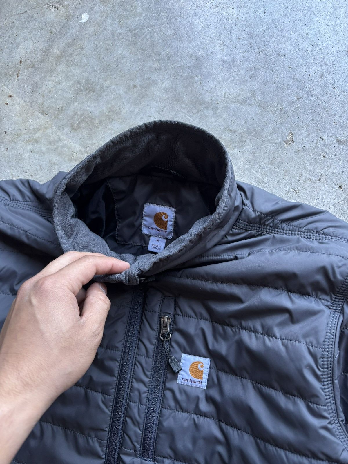 Carhartt Carhartt Grey Puffer Jacket Size US M / EU 48-50 / 2 - 2 Thumbnail