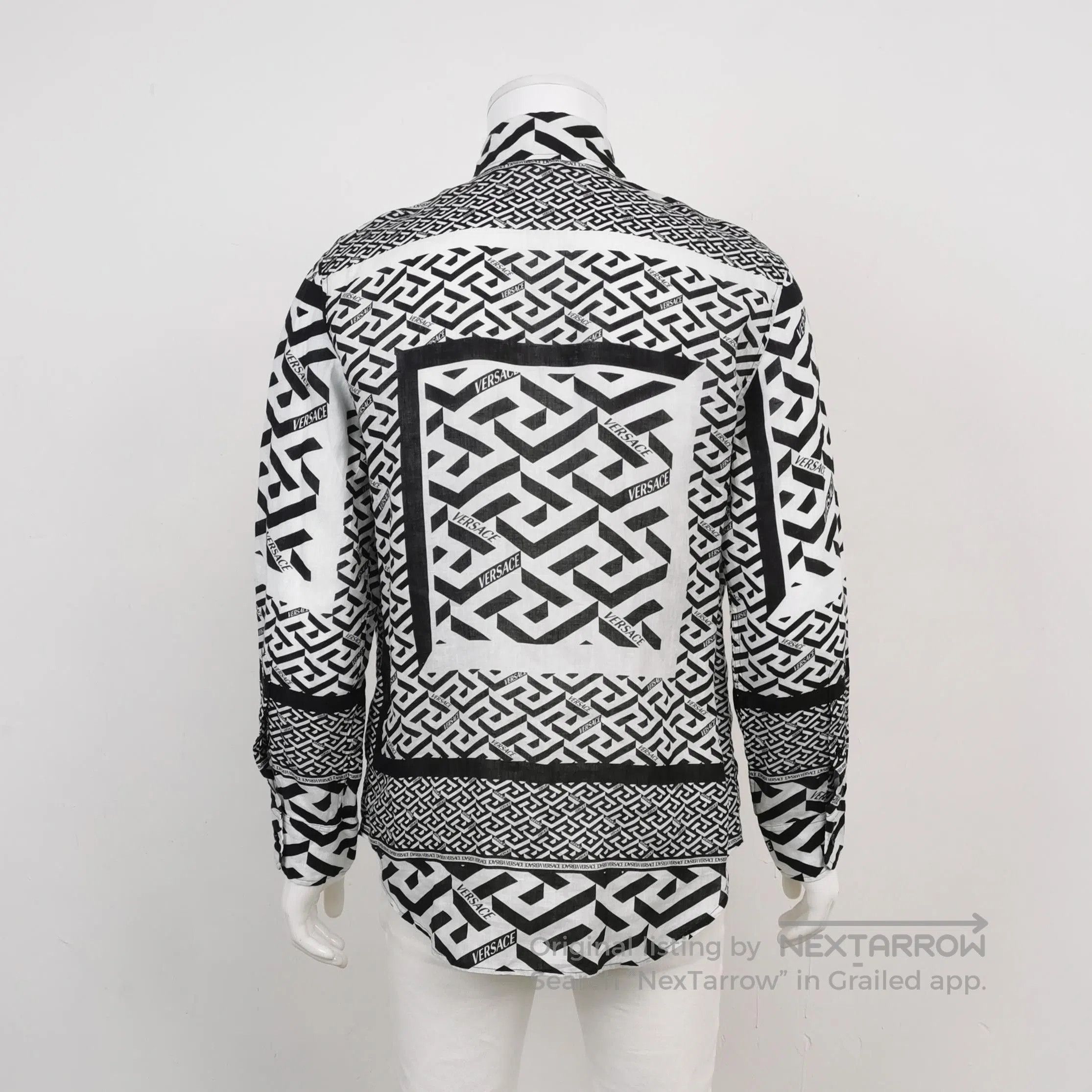 Versace Versace Linen Contrast Collar Single-Breasted Shirt XS. Size US XS / EU 42 / 0 - 2 Thumbnail
