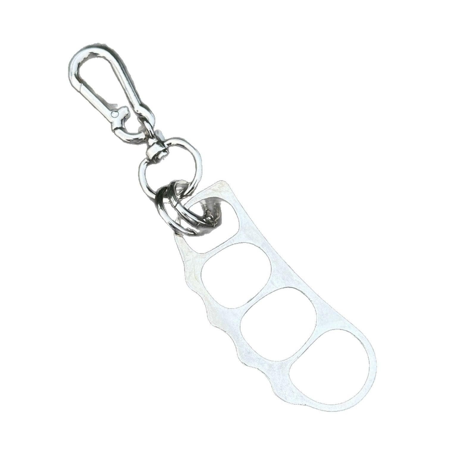 Jewelry Metal Brass Knuckle Keychain Clip, Edgy Men's Accessory Size ONE SIZE - 8 Thumbnail