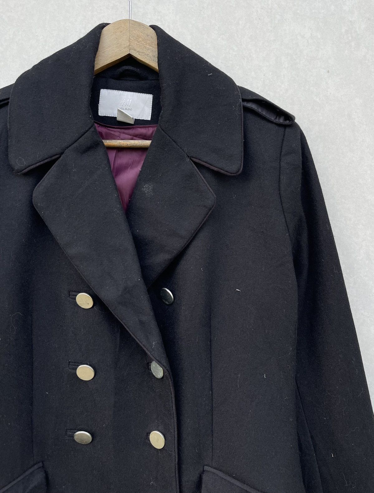 Designer × H&M × Japanese Brand H&M WOMEN'S WOOL BLEND DOUBLE BREASTED COAT/JACKET Size M / US 6-8 / IT 42-44 - 4 Thumbnail