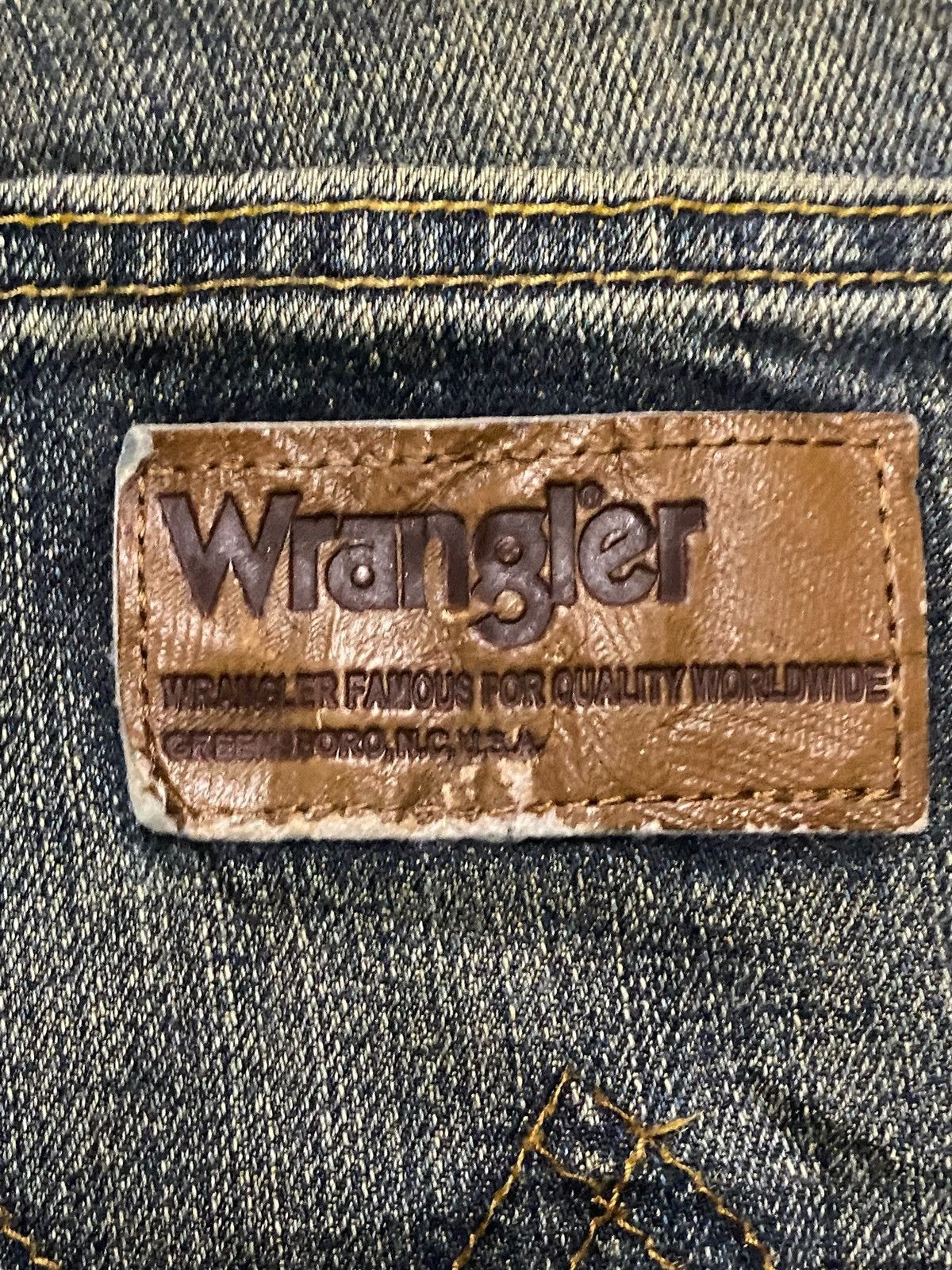 KOZABURO × Wrangler Wrangler 1970 Mud Wash Distressed Straight Jeans Size US 33 - 12 Thumbnail