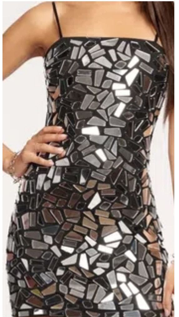Ramy Brook NWT Ramy Brook $795 Mirrored Mini Dress Size 00 Size XXS / US 00 / IT 34 - 3 Thumbnail