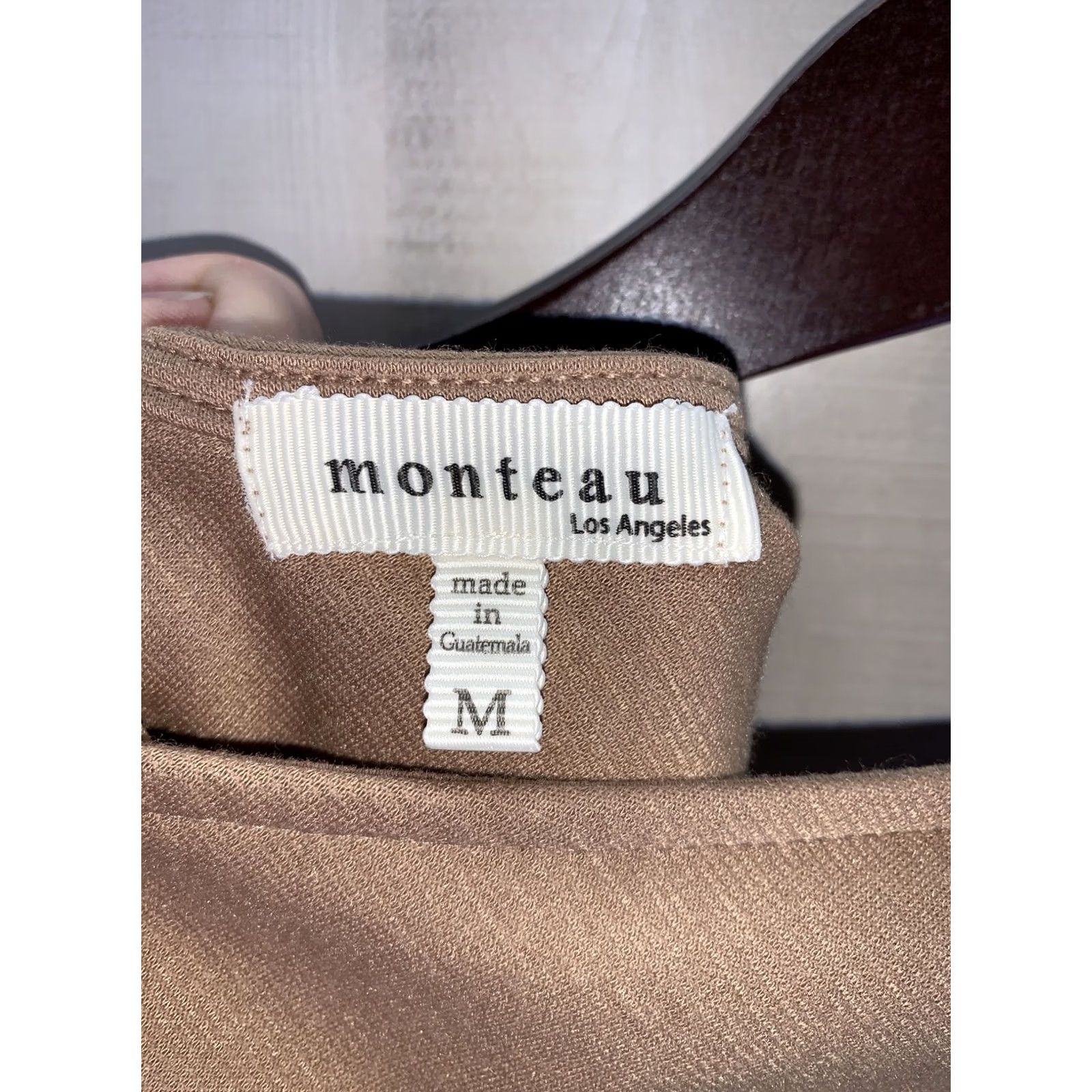 Vintage Monteau Beige Pleated Front Sleeveless Women’s Dress Medium-11204 Size M / US 6-8 / IT 42-44 - 7 Thumbnail