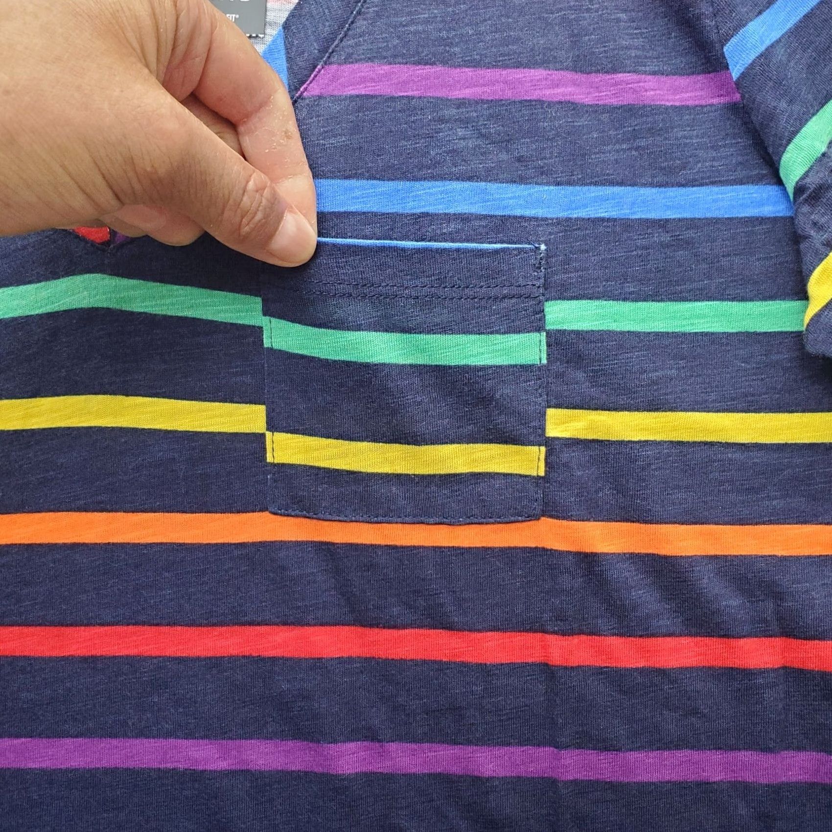 Torrid Torrid T Shirt Womens 00 Multicolor Striped Deep V Neck We Swear By The Fit Round Hem Shirt Womens 00 Multicolor Striped V-Neck Size XXS / US 00 / IT 34 - 8 Thumbnail