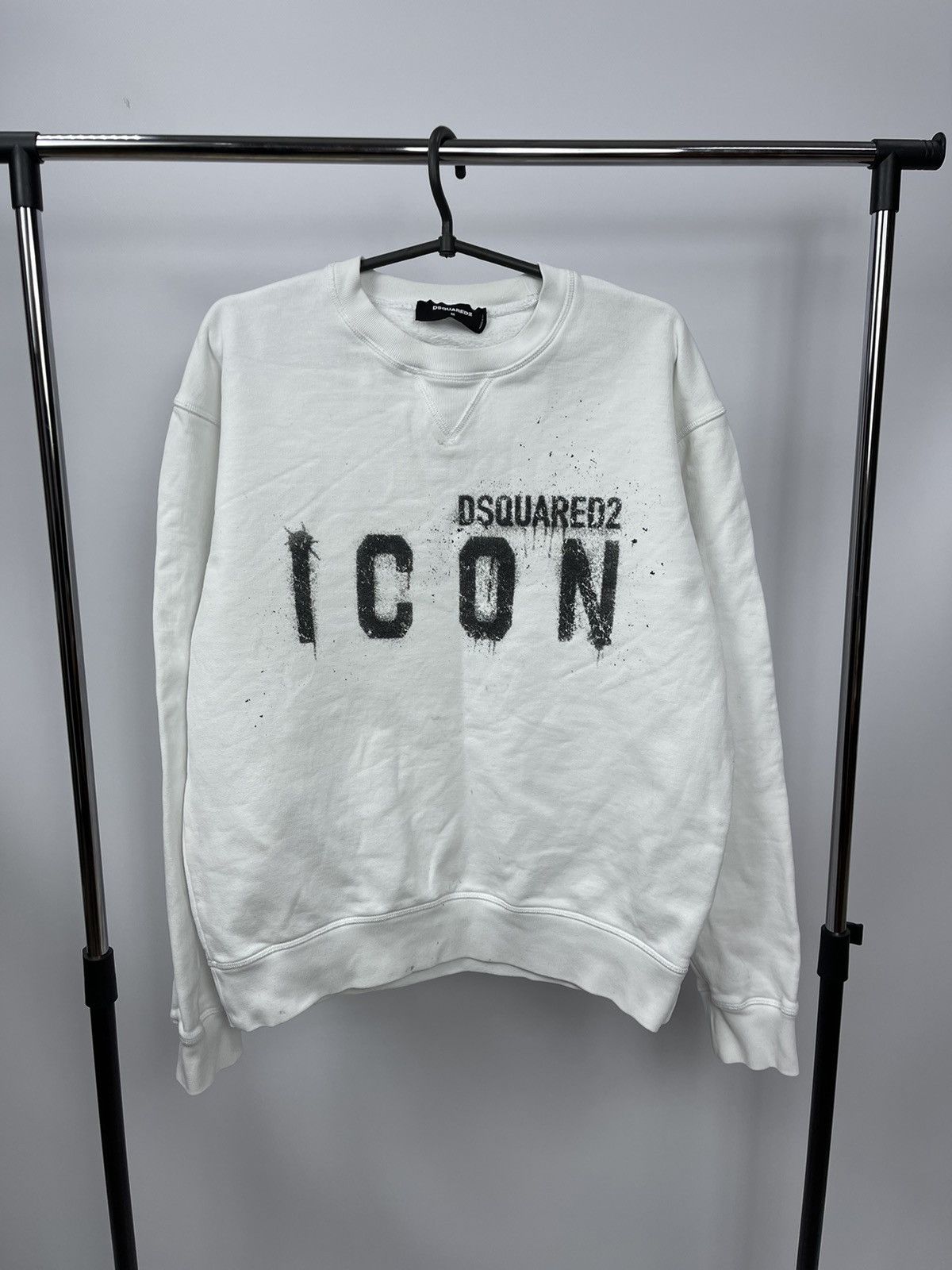 Dsquared2 Dsquared2 ICON Sweatshirt Size M White Big Logo Italy Size US M / EU 48-50 / 2 - 1 Thumbnail