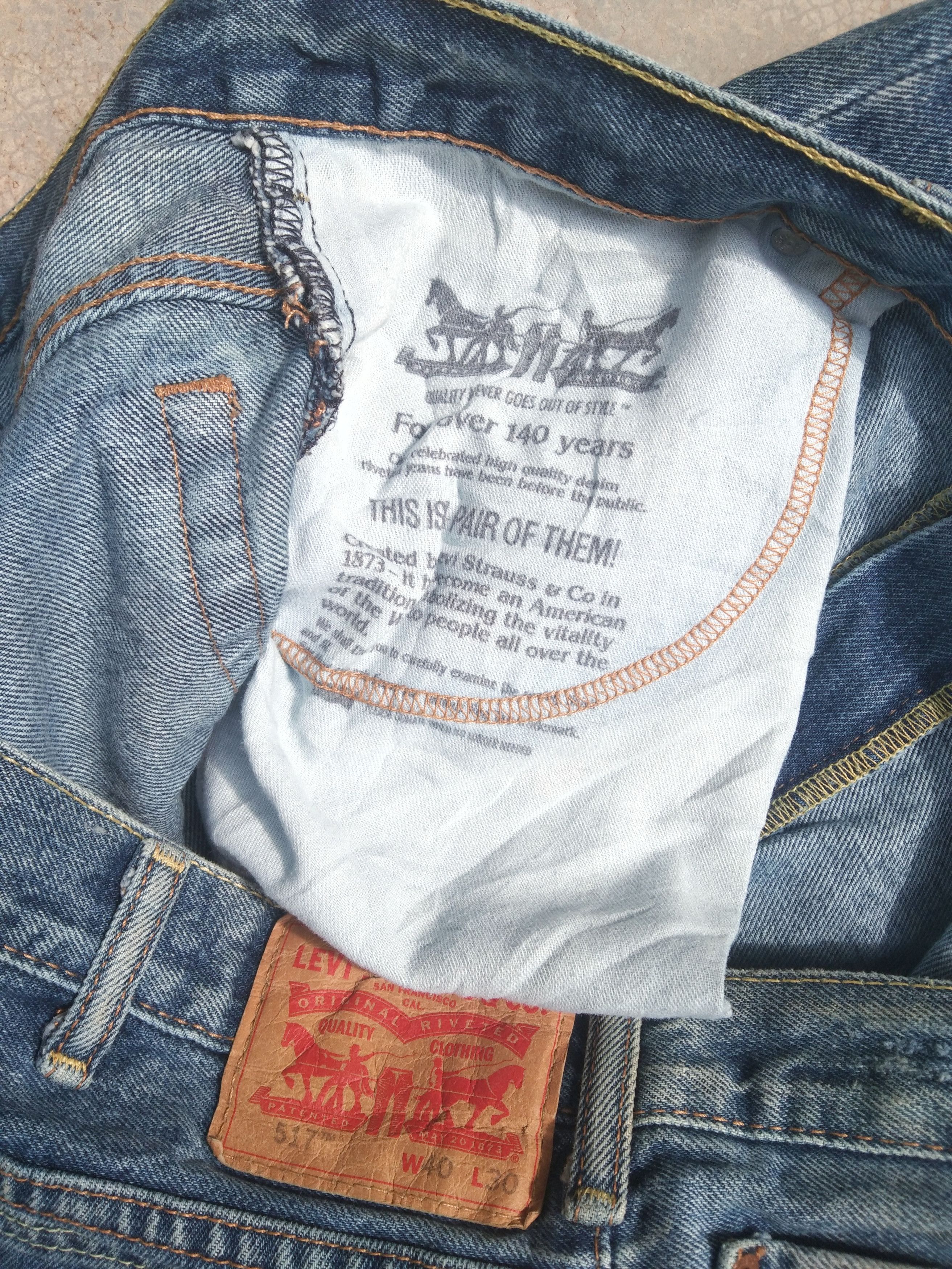 Jean × Levi's × Vintage Vintage Levis 517 Boot Cut Flared Jeans 40x30 Size US 40 / EU 56 - 6 Thumbnail