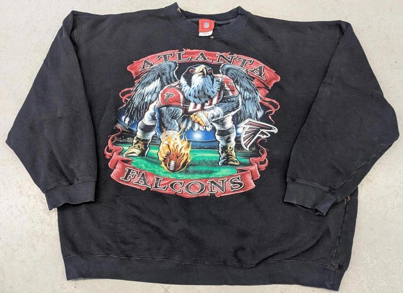 NFL Y2K 2000s Atlanta Flacons NFL Crew Neck Sweater Size US XXL / EU 58 / 5 - 1 Thumbnail