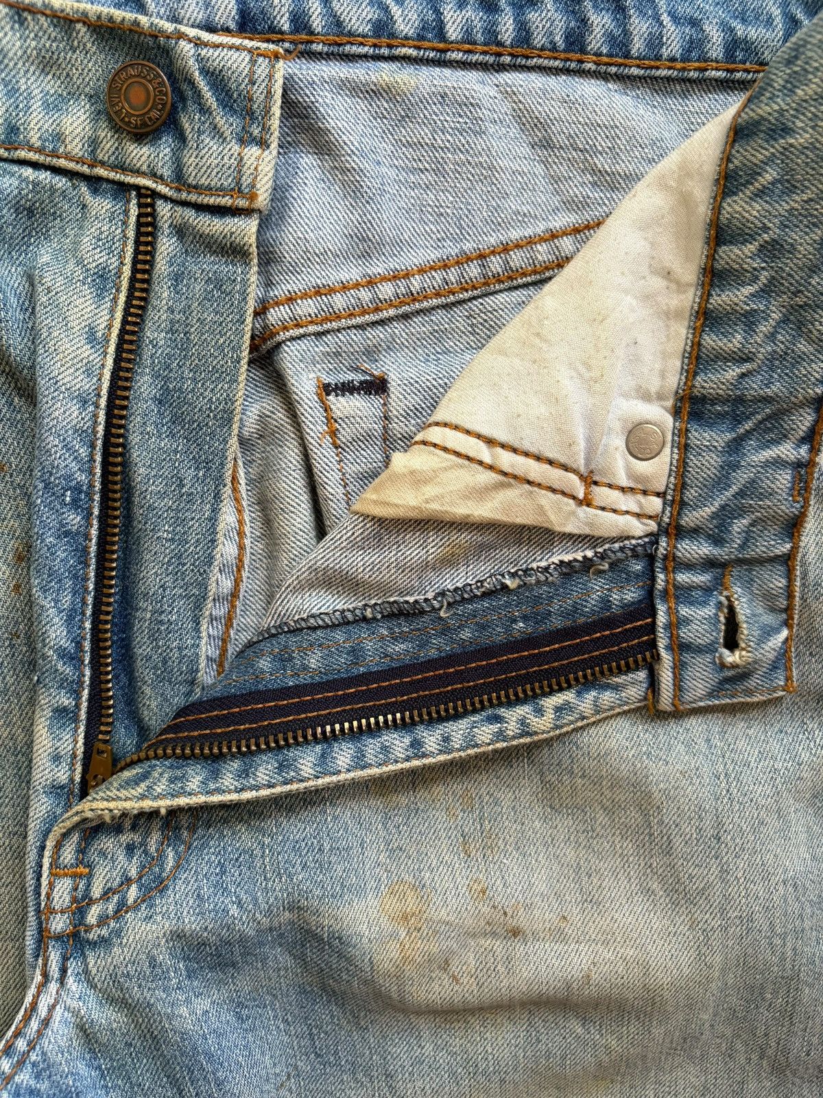 Levi's SALES🔥Vintage 90s Levis 603 Mud Wash Distressed Jeans Size US 30 / EU 46 - 9 Thumbnail