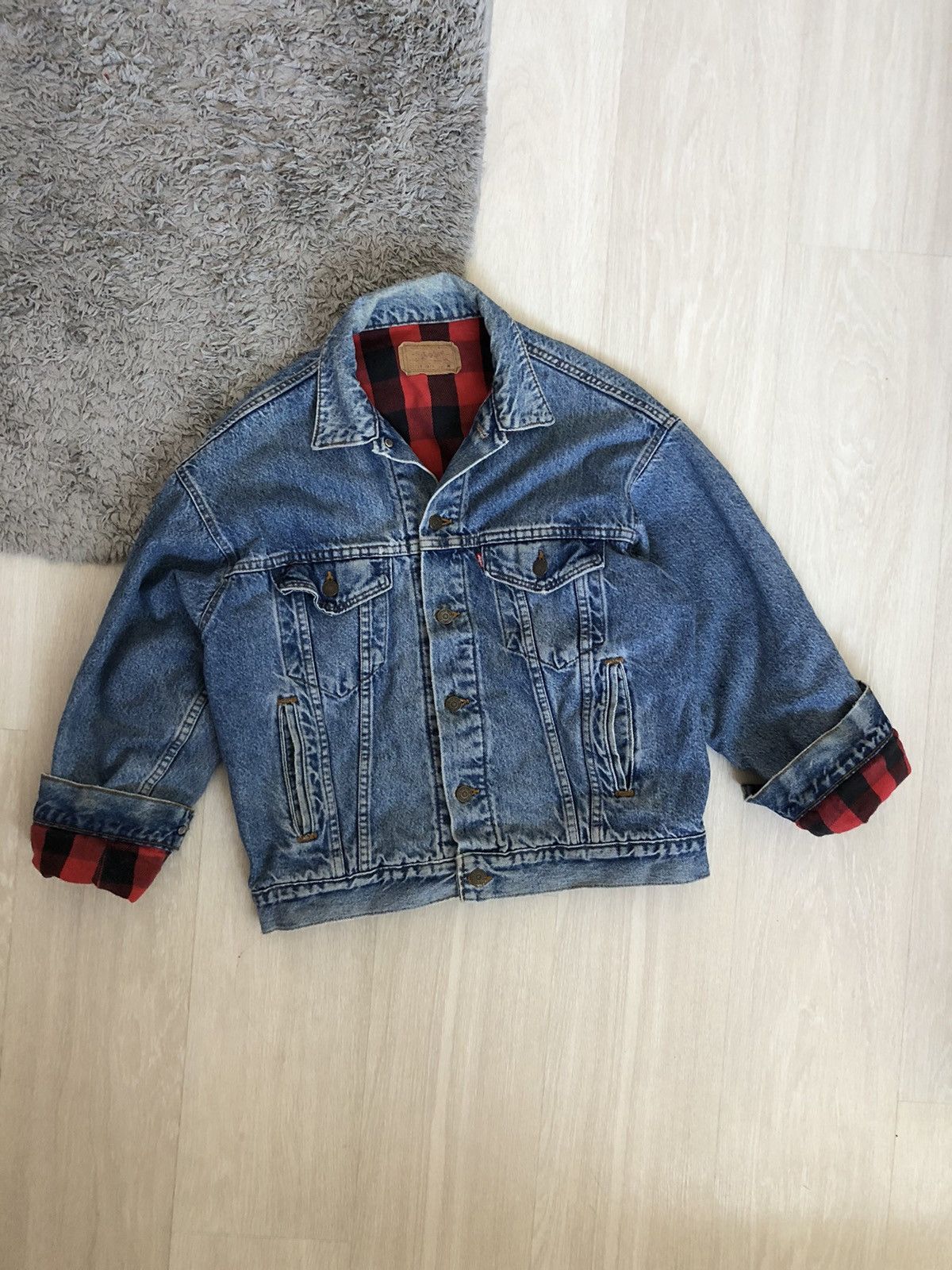 Levi's × Levi's Vintage Clothing Vintage Levi’s 90s Flannel Lined Denim Jacket Made in USA Size US M / EU 48-50 / 2 - 1 Thumbnail